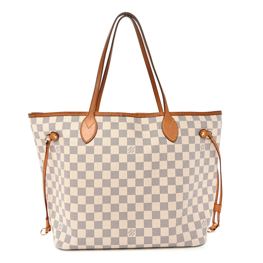 Damier Azur Neo Neverfull MM Rose Ballerine