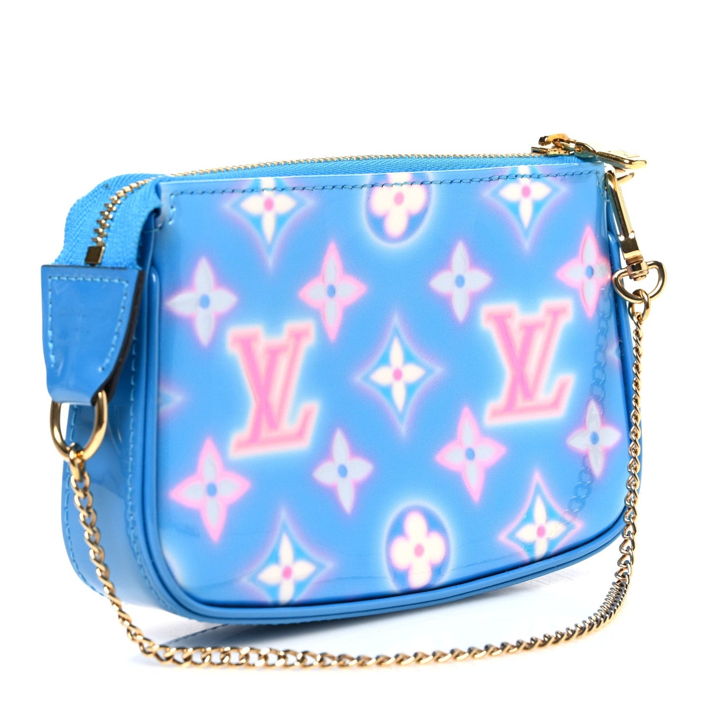 Vernis Valentine Mini Pochette Accessories Baby Blue Neon