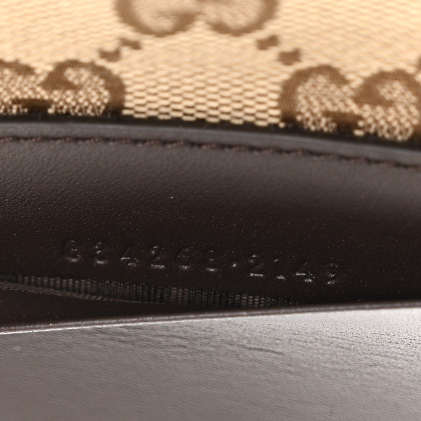 GG Supreme Monogram Calfskin Mini Crossbody Bag Beige Ebony New Acero