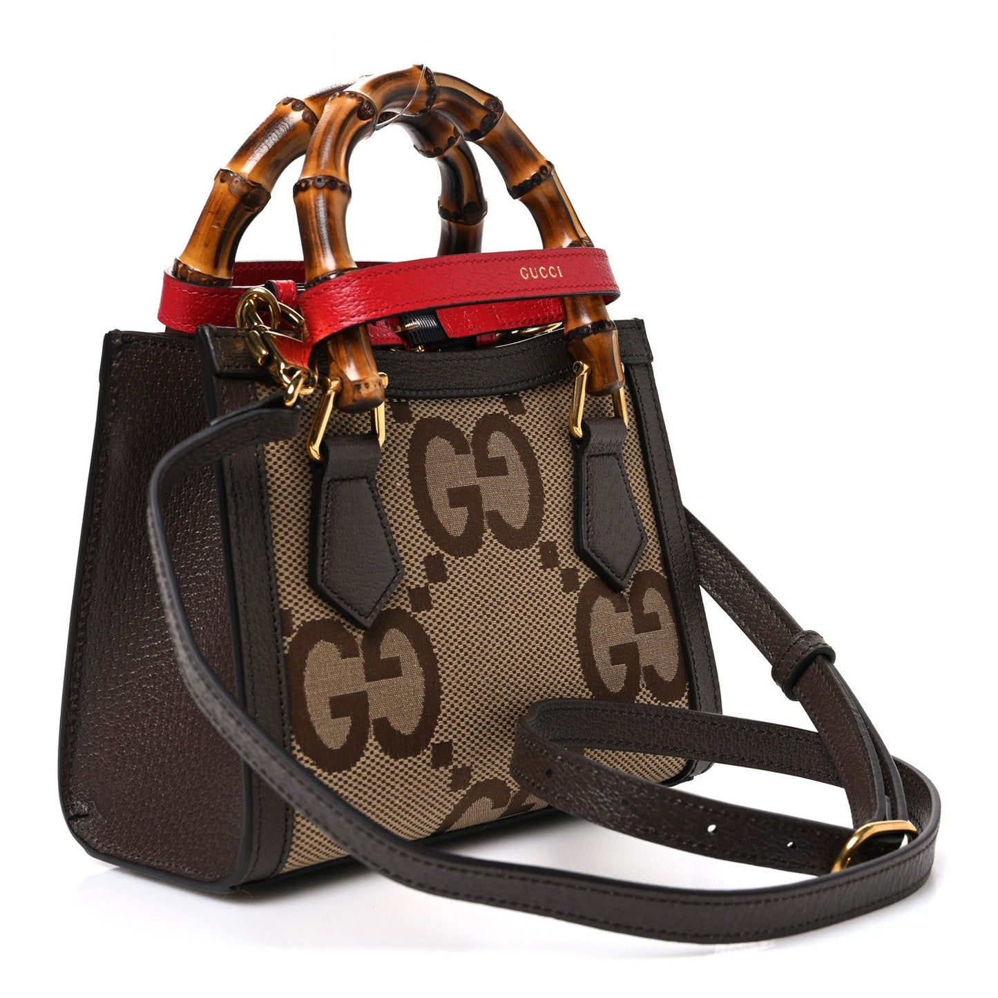 Monogram Jumbo GG Textured Dollar Calfskin Mini Diana Tote Bag Camel Ebony New Acero Pomegranate Red
