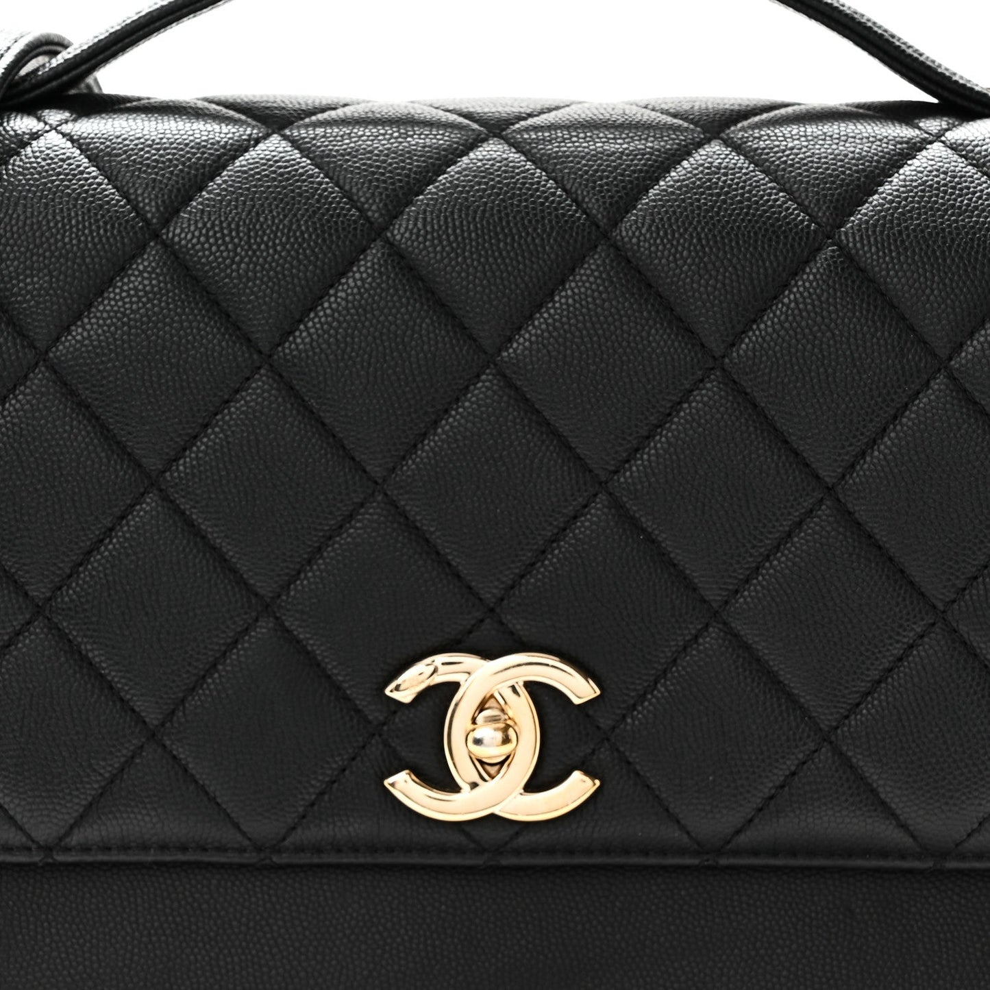 Caviar Quilted Large Business Affinity Flap Black Black