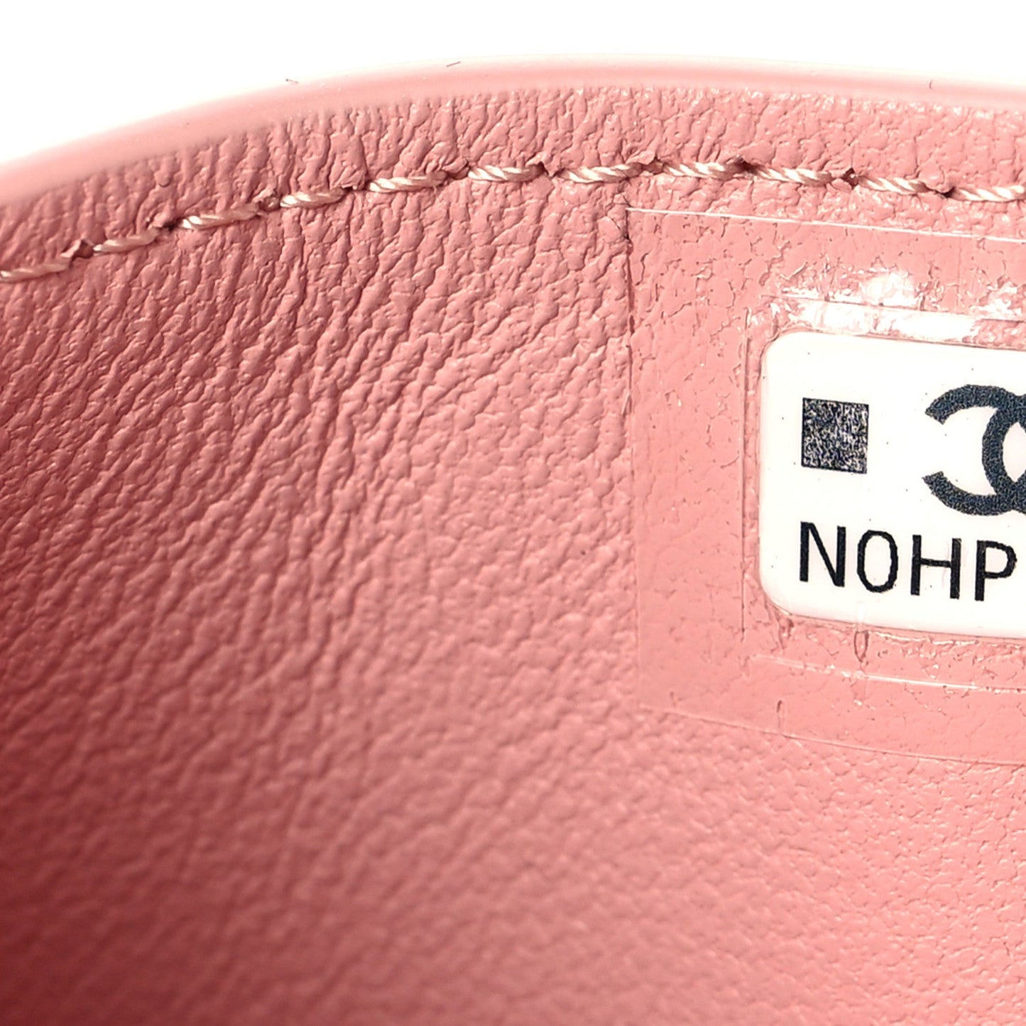 Calfskin Crocodile Embossed Crococo Card Holder Light Pink
