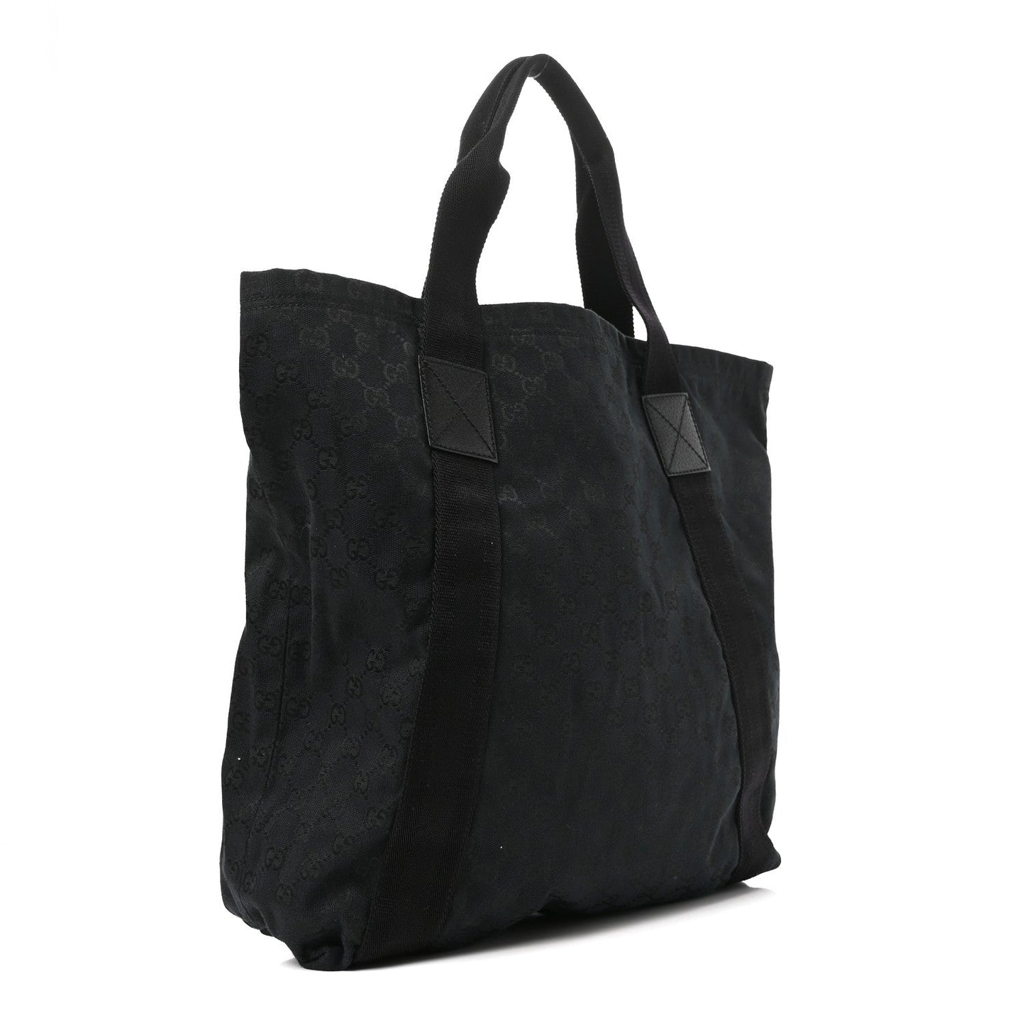 GG Monogram Medium Handle Vertical Tote Black
