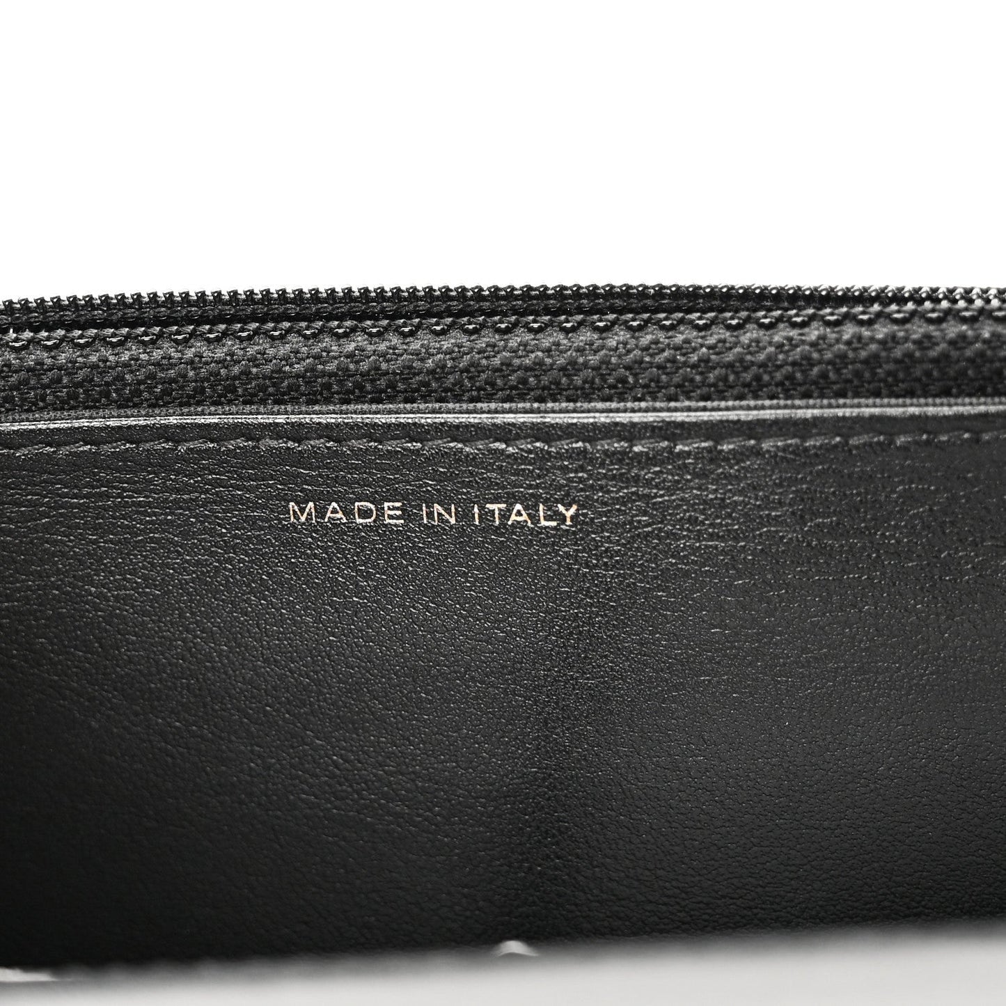Calfskin Elaphe Double Chevron Mini Wallet On Chain WOC Black Black