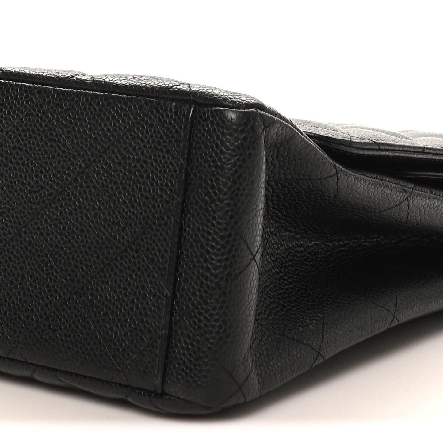 Caviar Quilted Maxi Double Flap Black