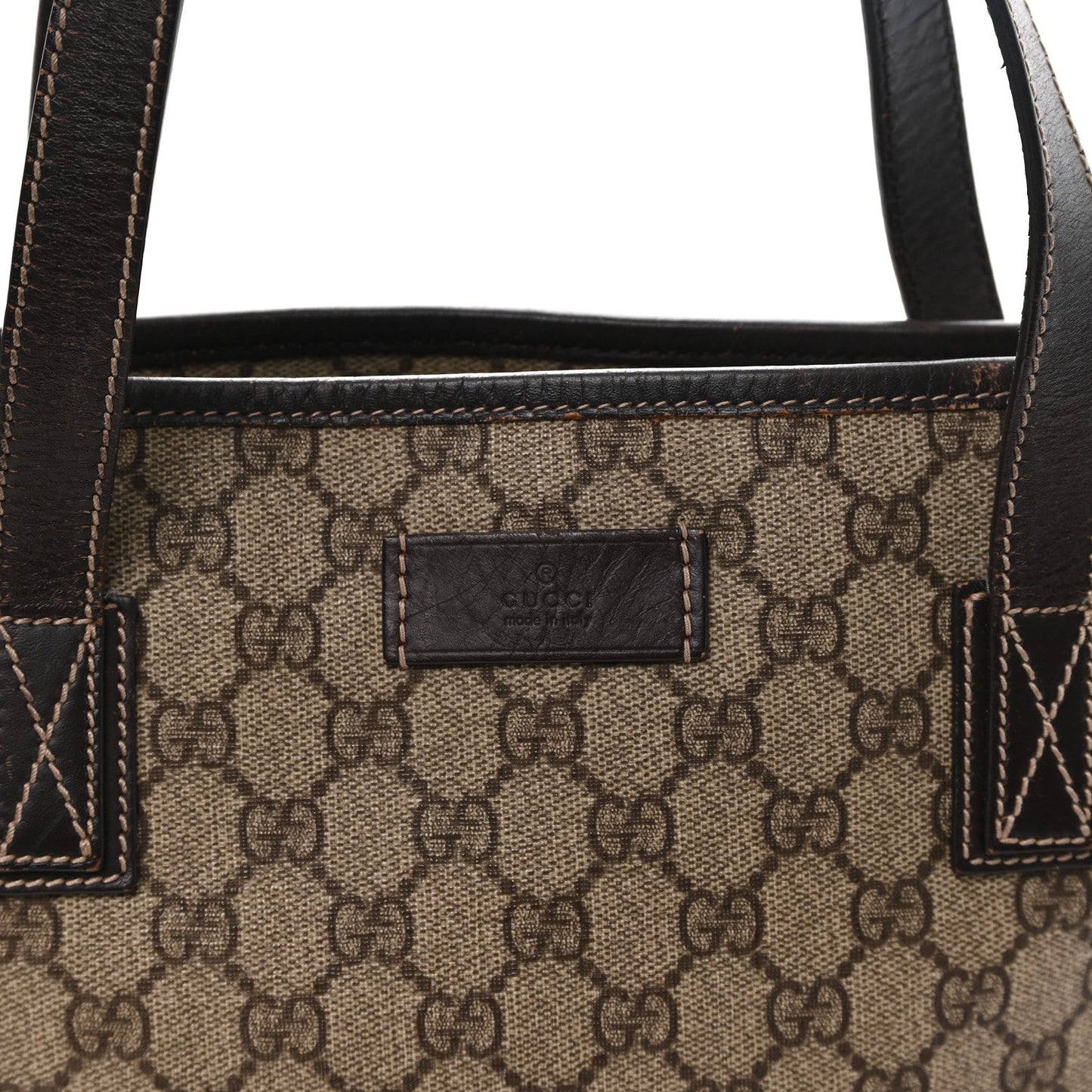 GG Supreme Monogram Small Joy Tote Dark Brown