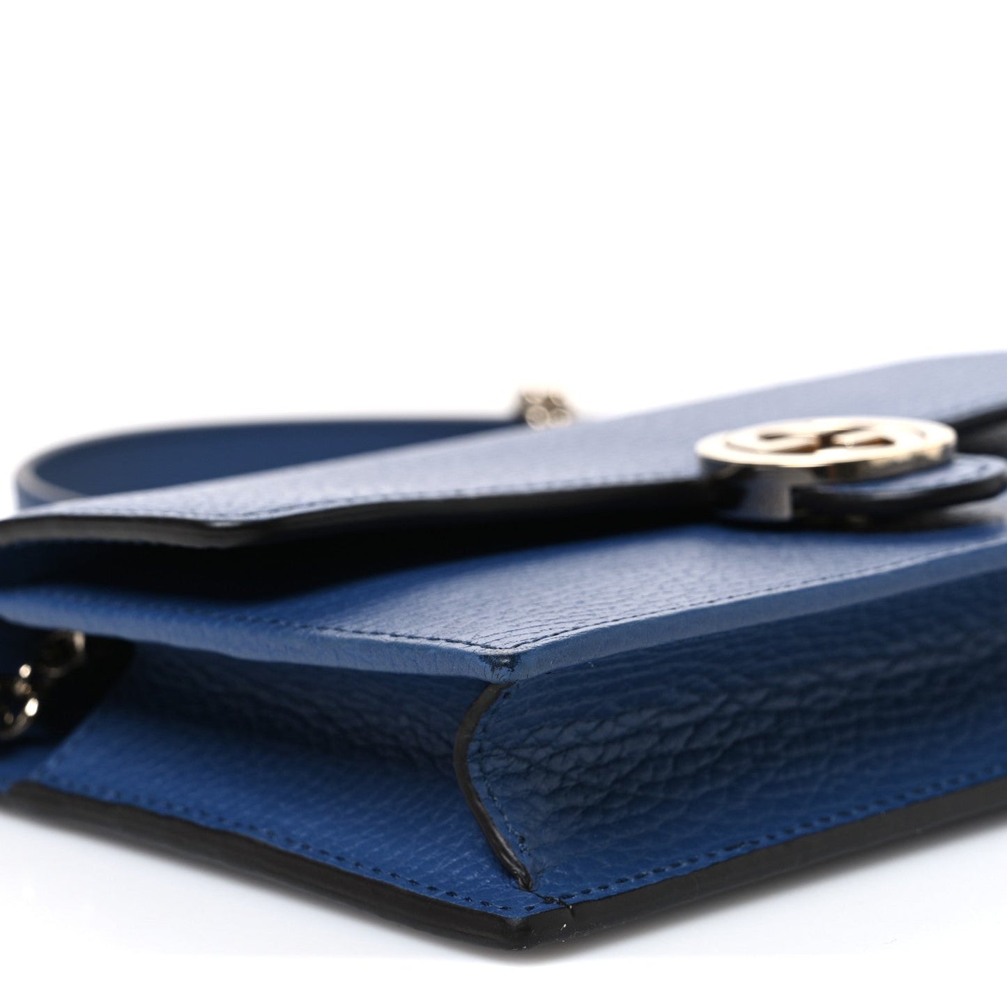 Dollar Calfskin Interlocking G Chain Wallet Caspian