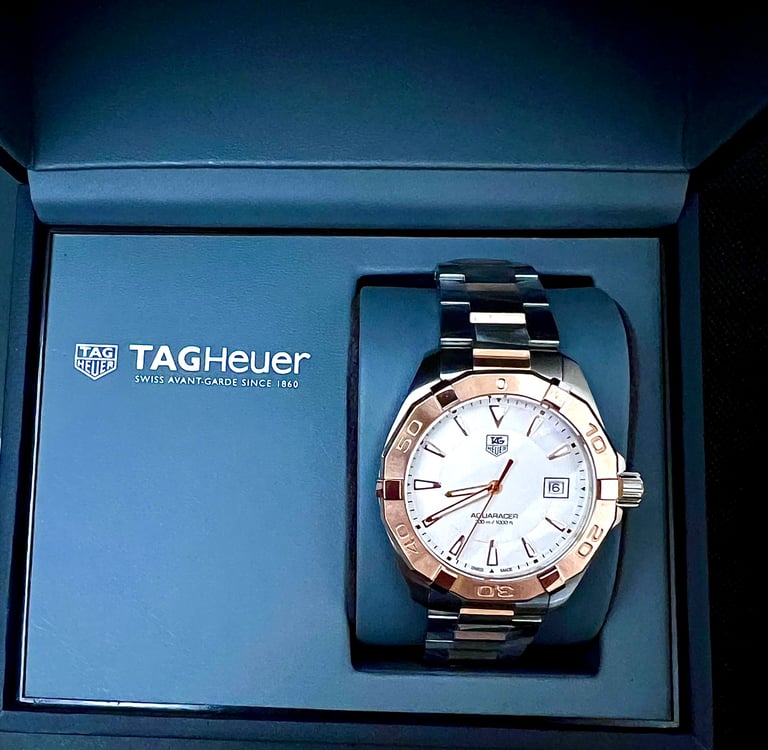 Tag Heuer Aquaracer Quartz White Dial Silver Strap Watch for Men - WAY1150.BD0911