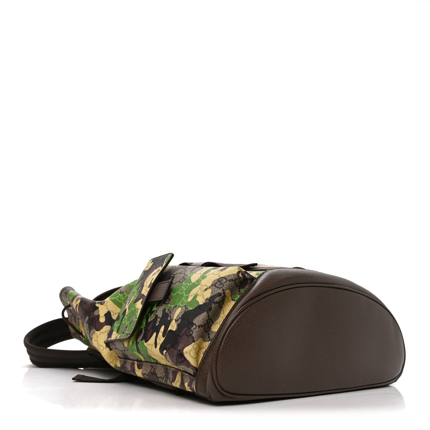 GG Supreme Monogram Camouflage Large Backpack Green Multicolor
