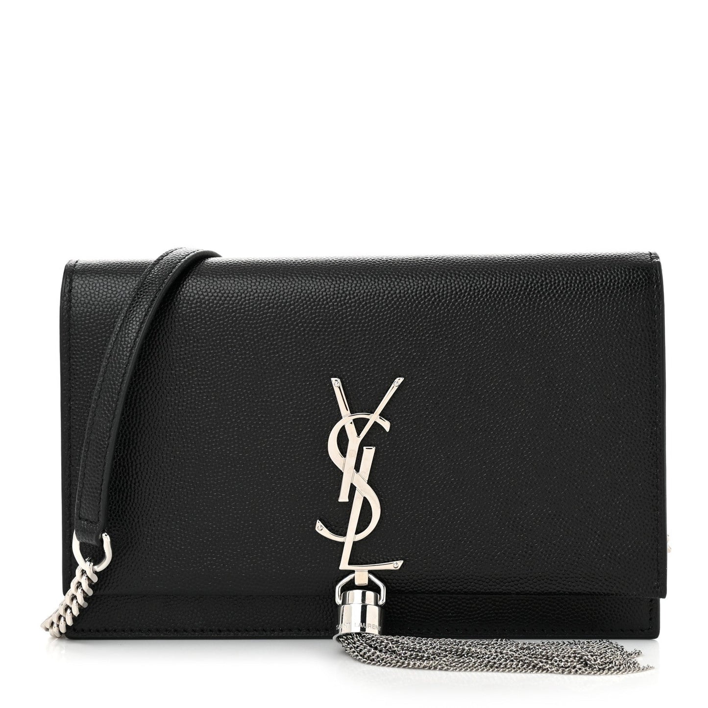 Grain De Poudre Classic Monogram Kate Tassel Chain Wallet Black