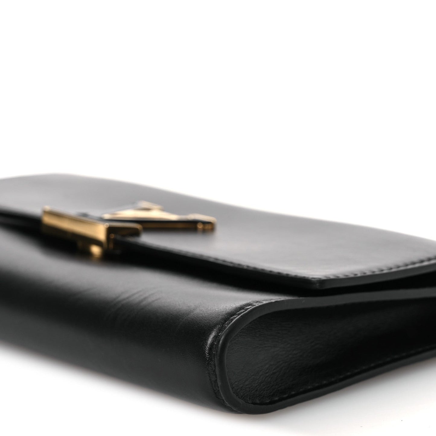 Calfskin LV Wallet On Chain Capucines Black