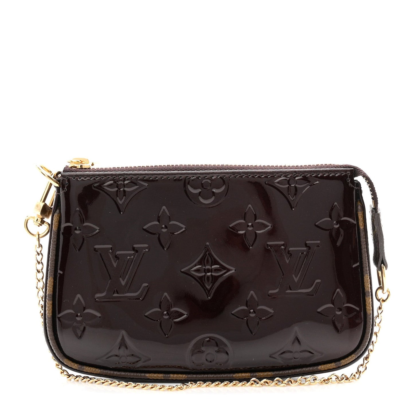 Vernis Monogram Mini Pochette Accessories Amarante