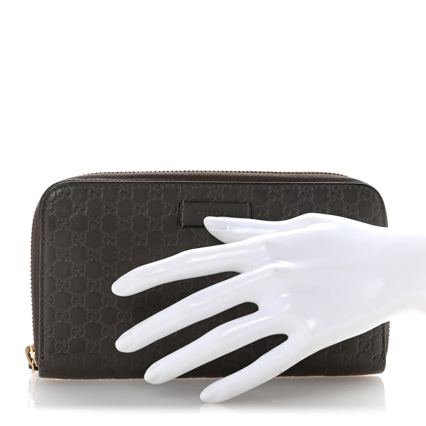 Microguccissima Zip Around Wallet Grey