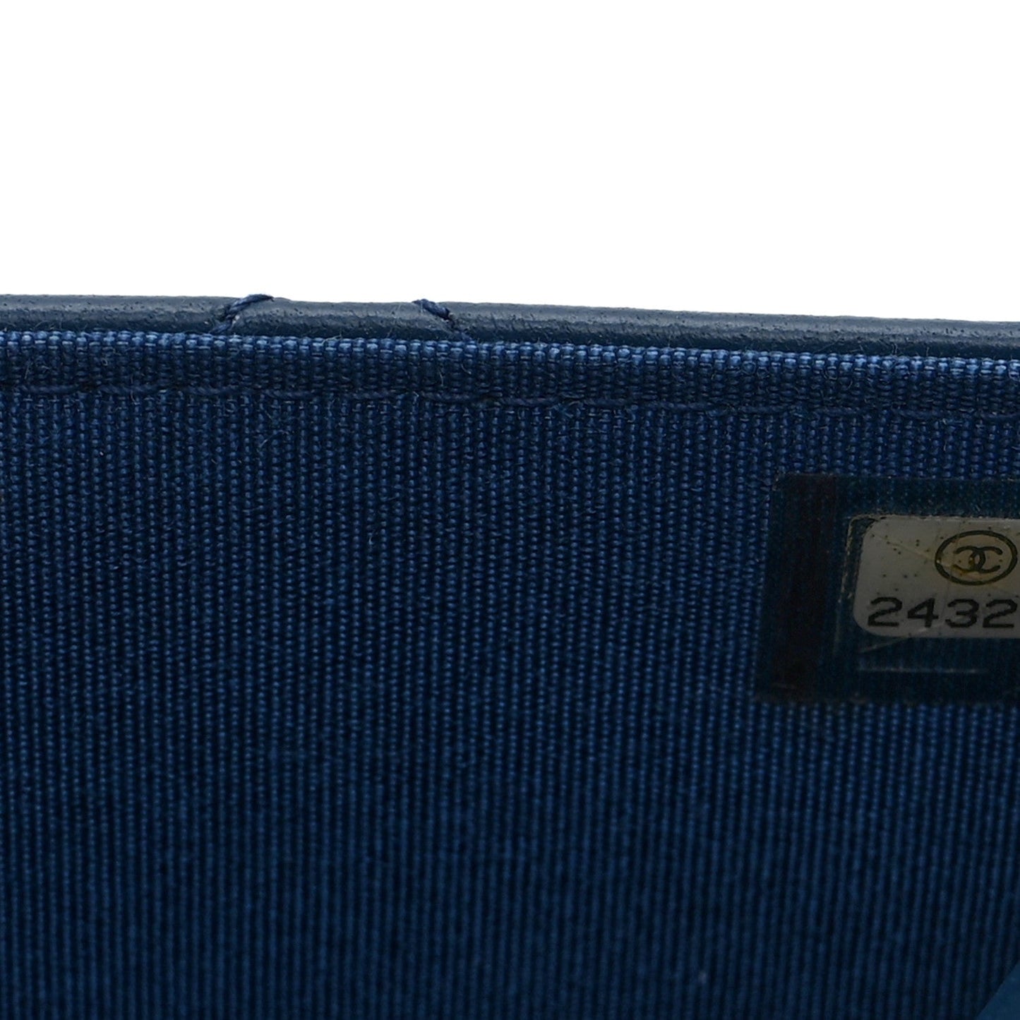 Lambskin Quilted Trendy CC Wallet On Chain WOC Blue