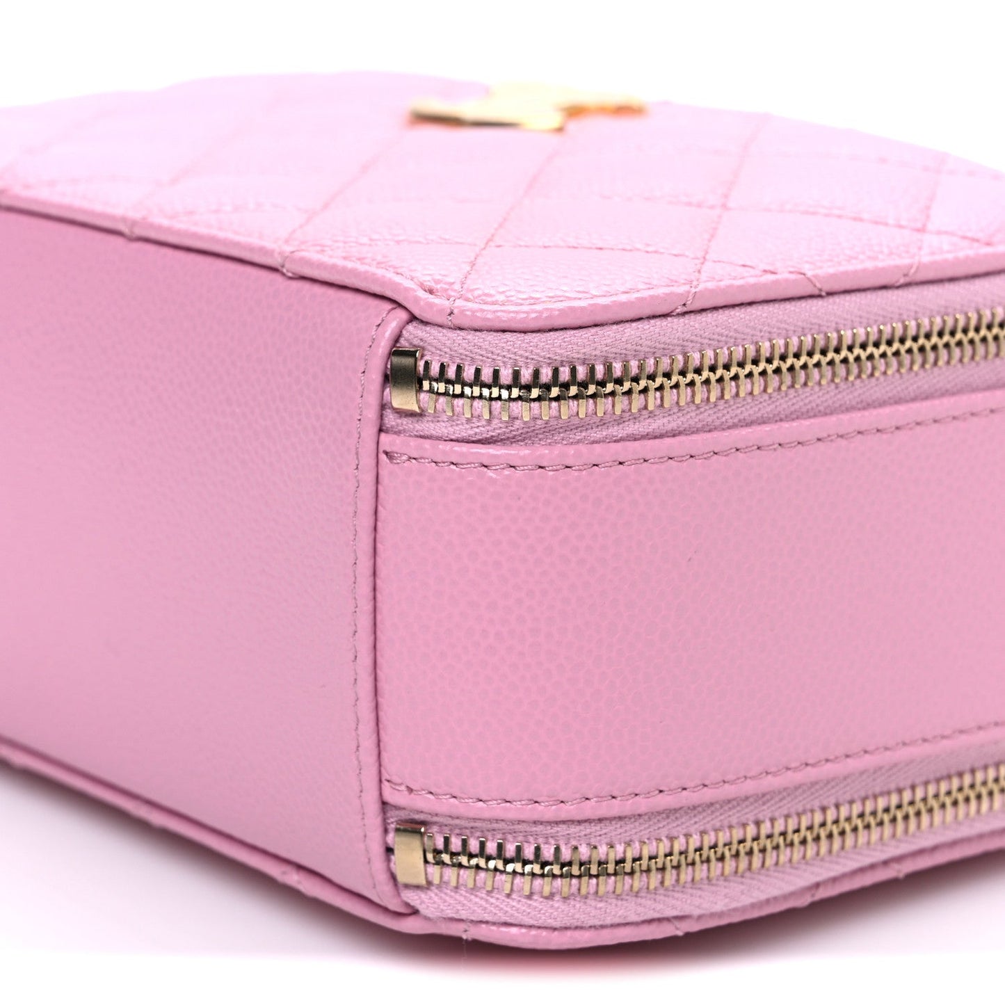 Caviar Quilted Pick Me Up Small Vanity Case Dark Pink