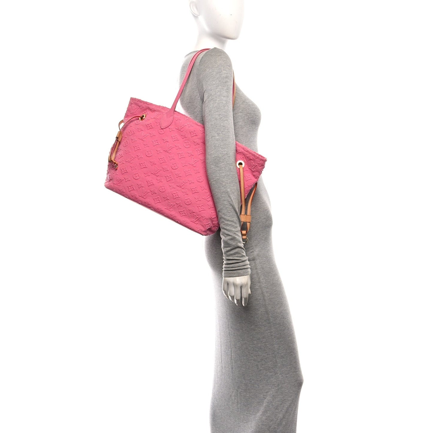 Monogram Denim Neverfull MM Rose
