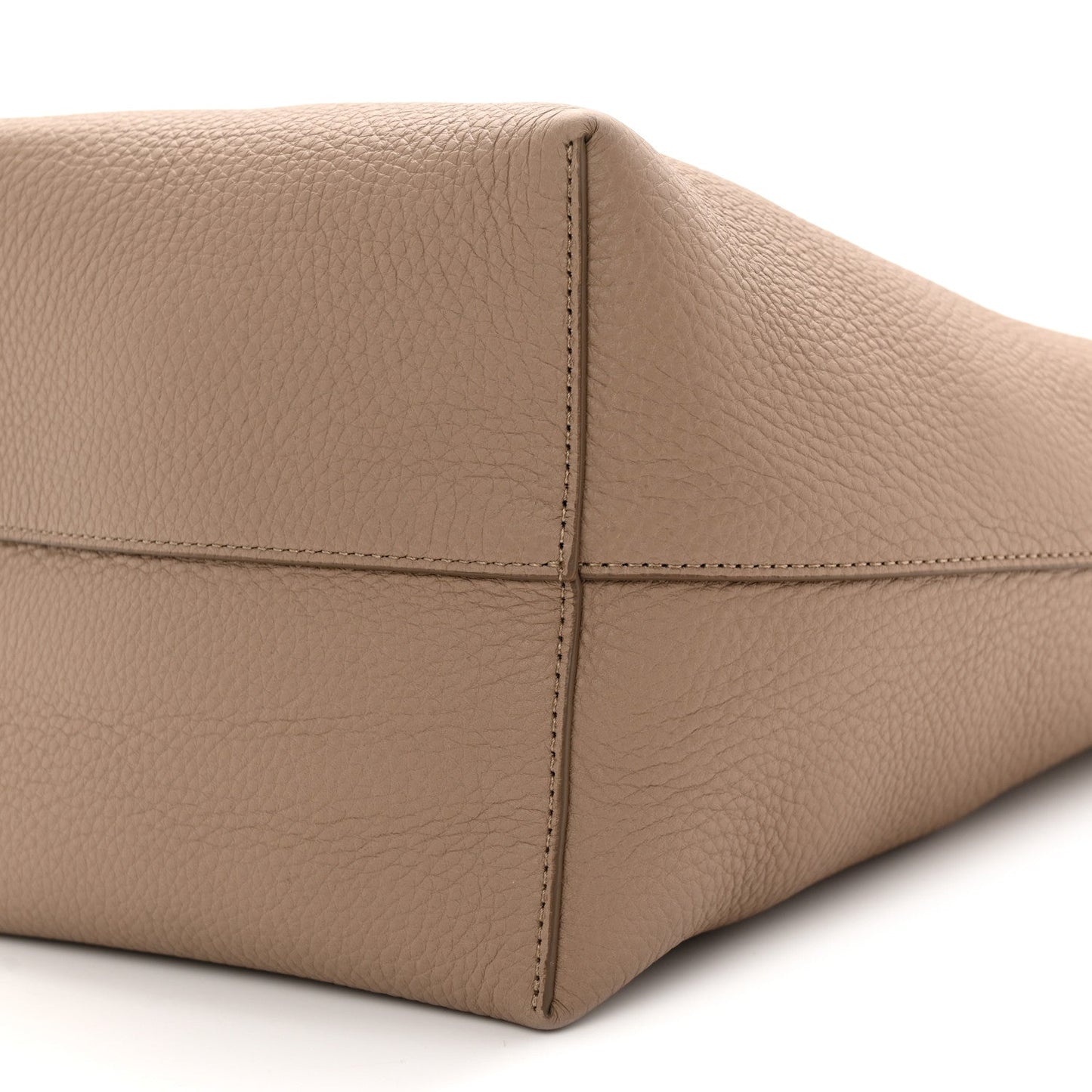 Grained Calfskin Medium N/S Park Tote Dark Taupe