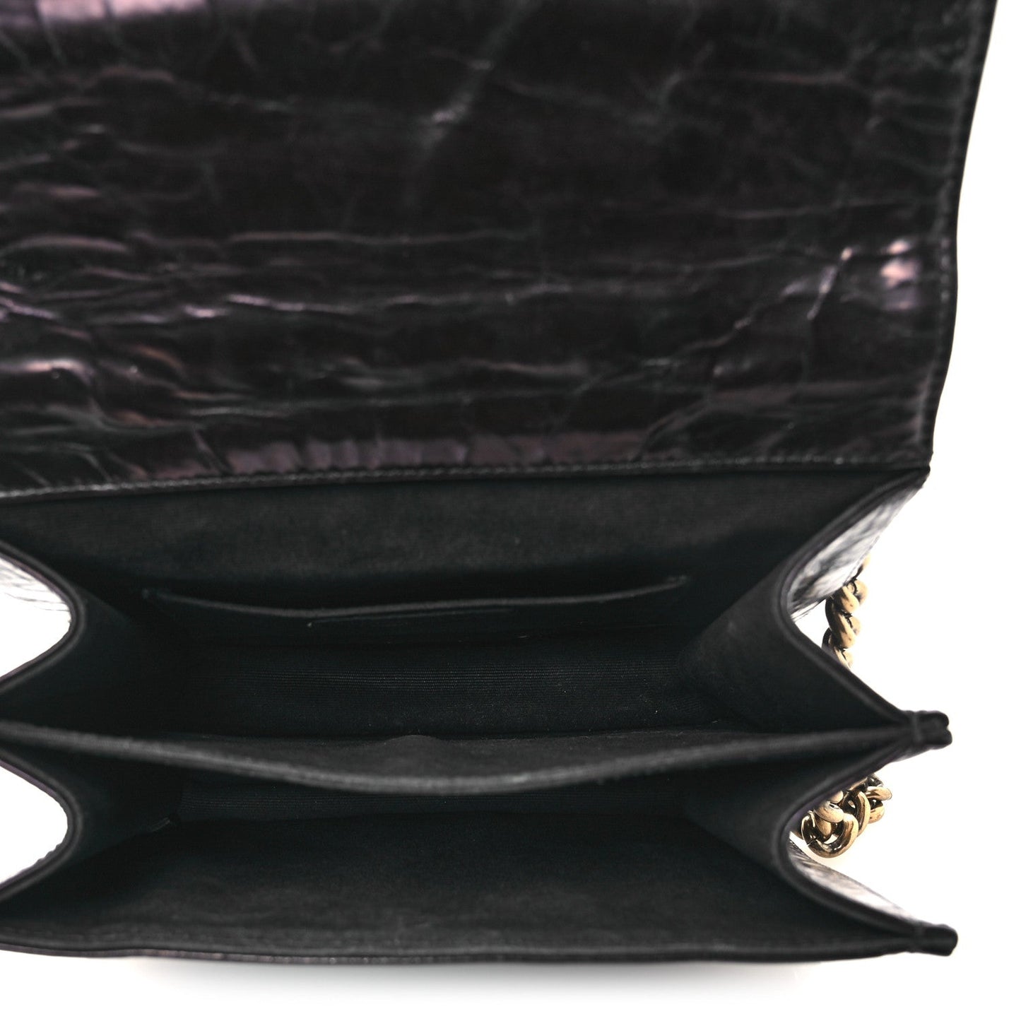 Glazed Calfskin Quilted Rita Top Handle Flap Black