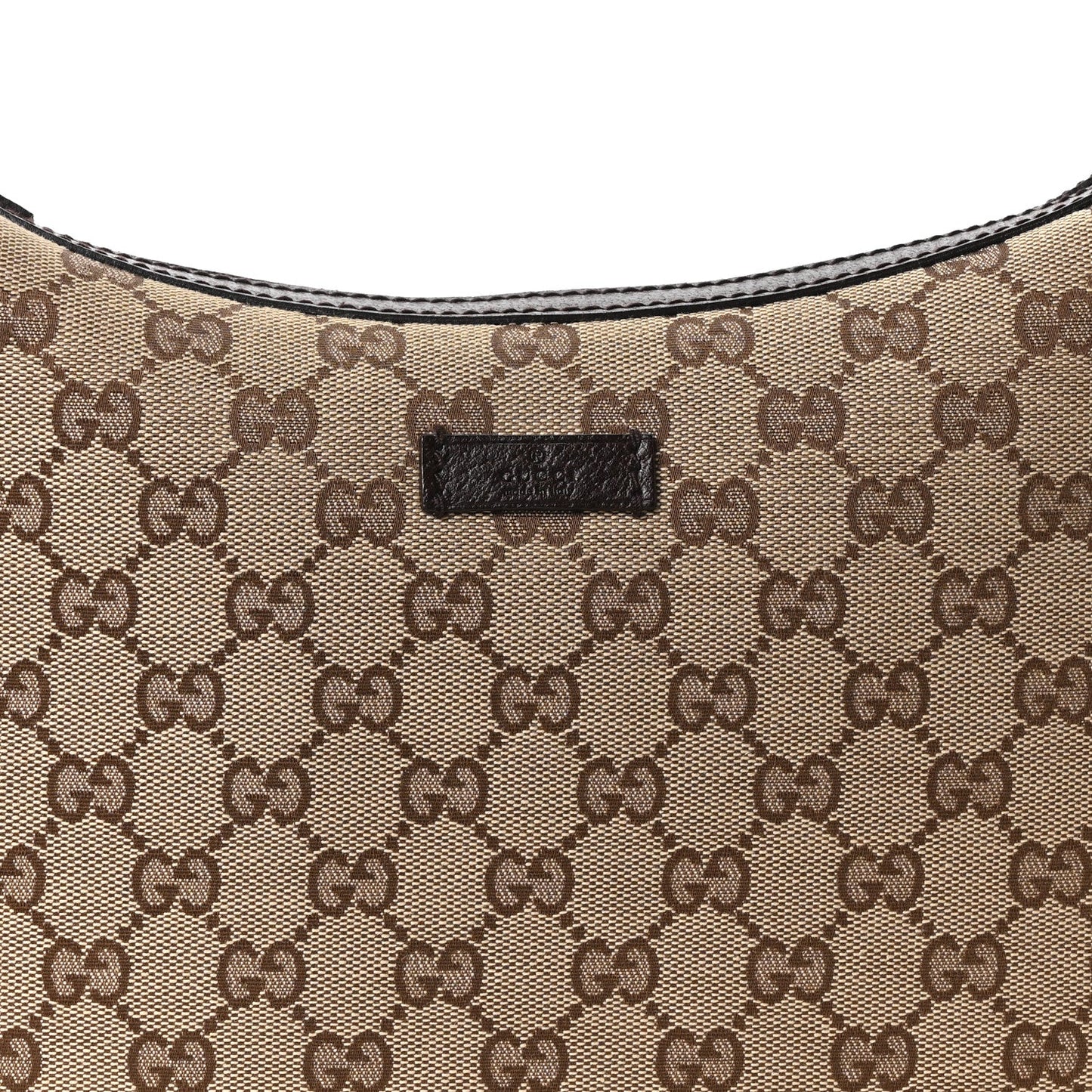 Monogram Web Medium Half Moon Hobo Dark Brown