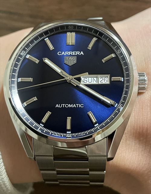 Tag Heuer Carrera Day Date Blue Dial Silver Steel Strap Watch for Women - WBN2012.BA0640