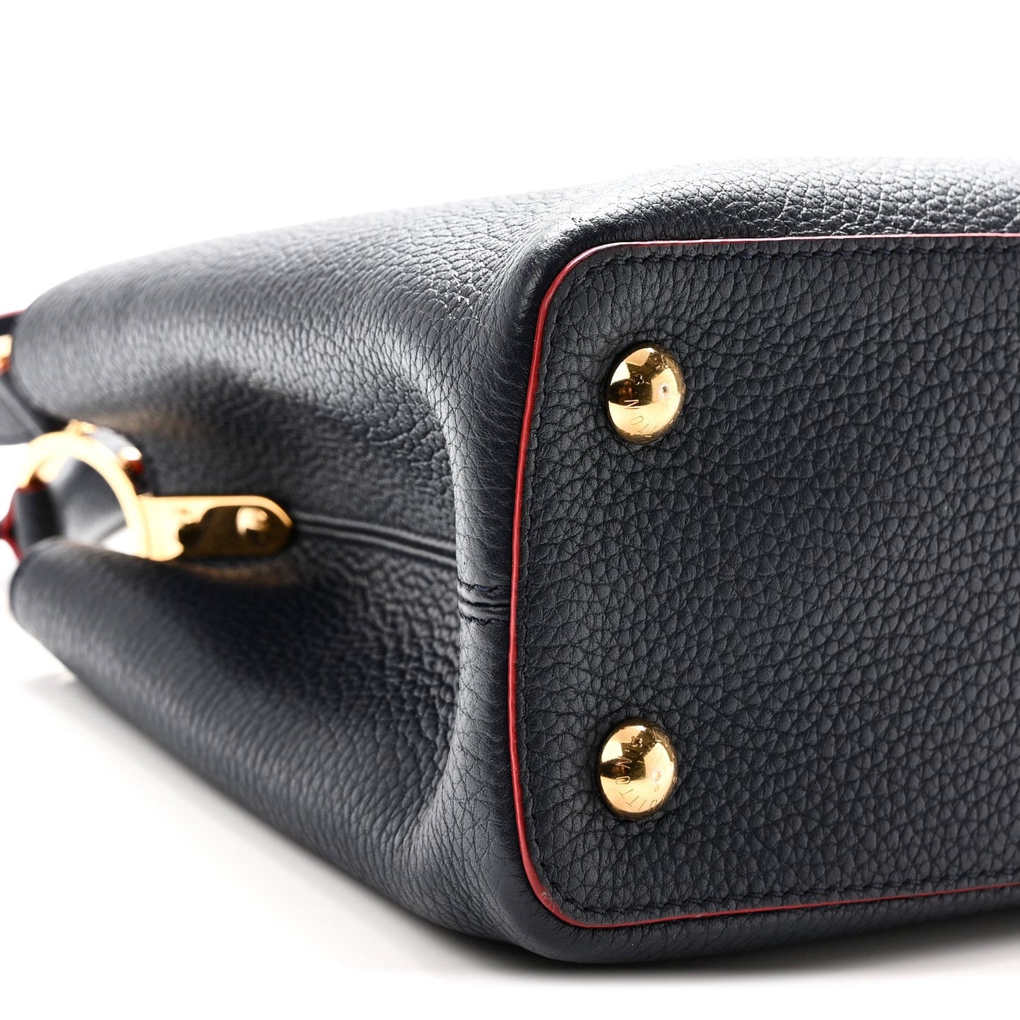 Taurillon Capucines PM Marine Rouge