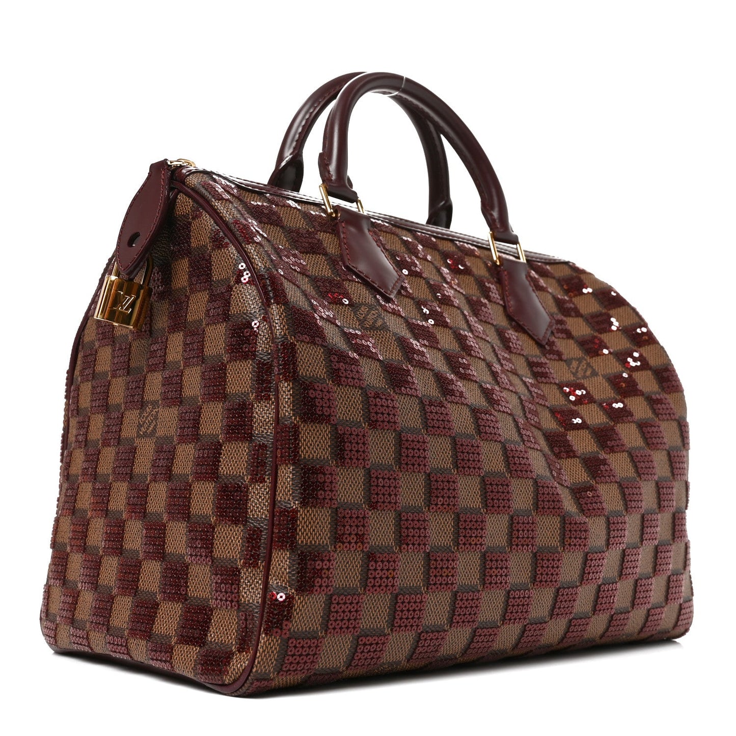 Damier Paillettes Speedy 30 Rouge