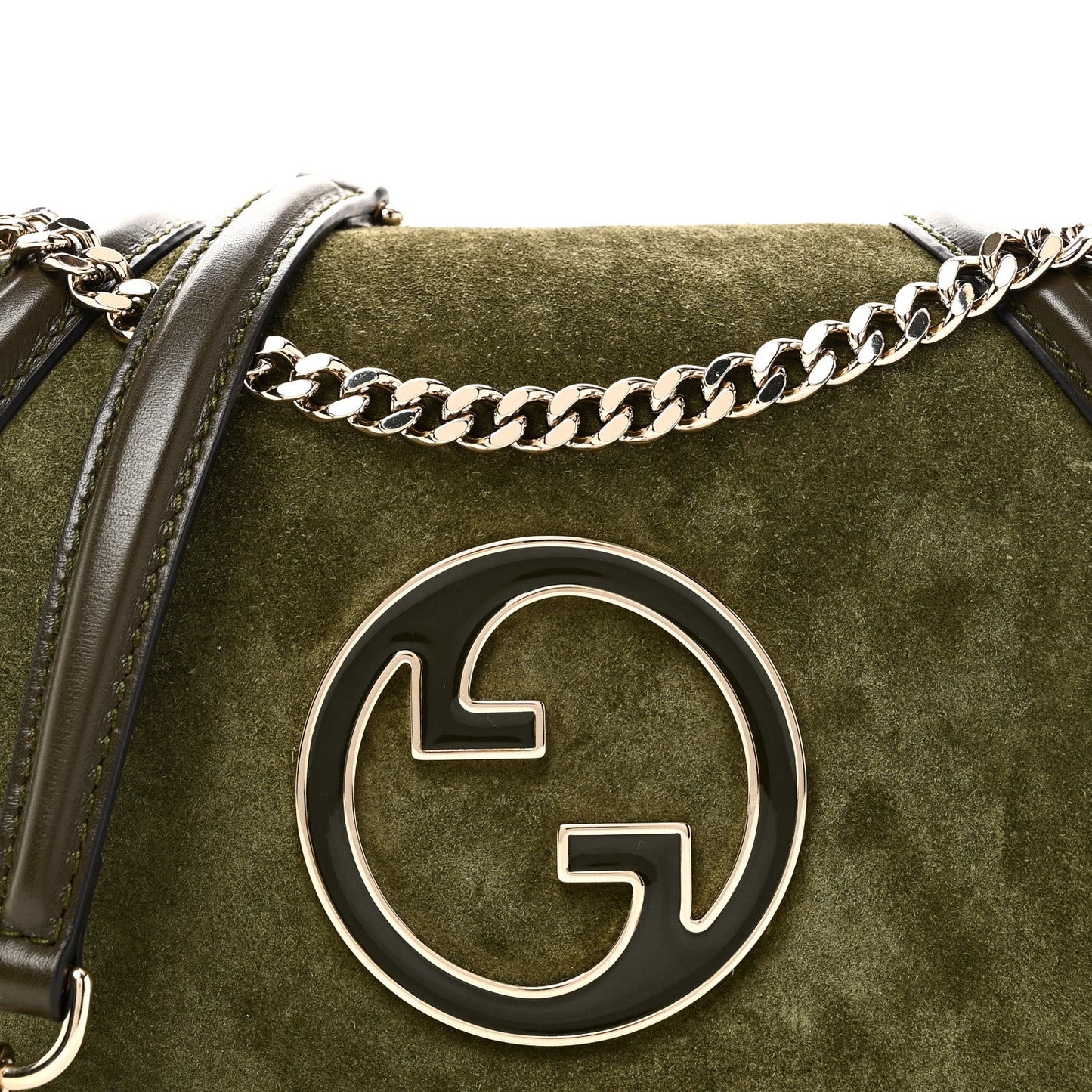 Suede Calfskin Blondie Medium Shoulder Bag Green