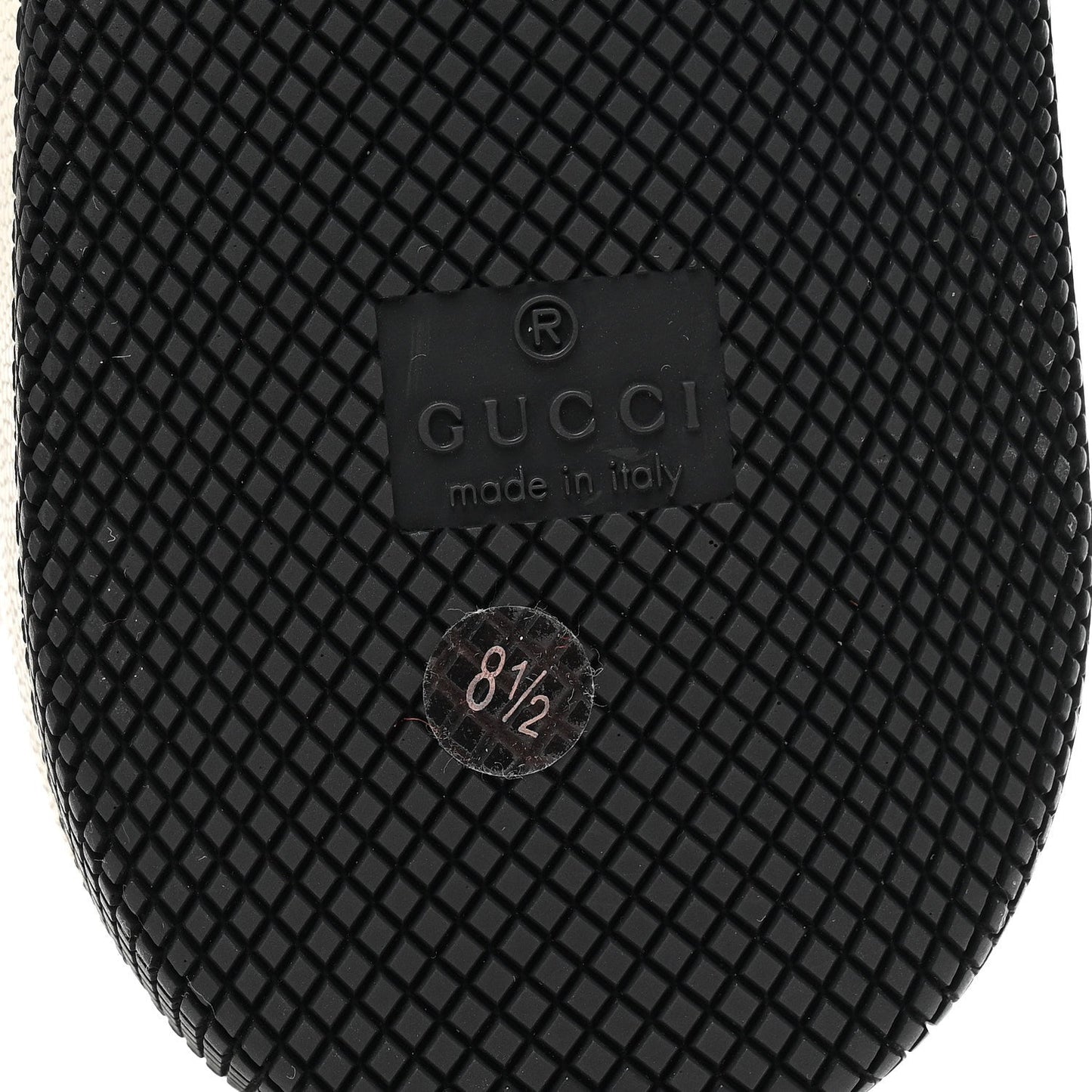 GG Supreme Monogram Miro Soft Calfskin Web Mens Screener Sneakers 8.5 Black Grey Sky