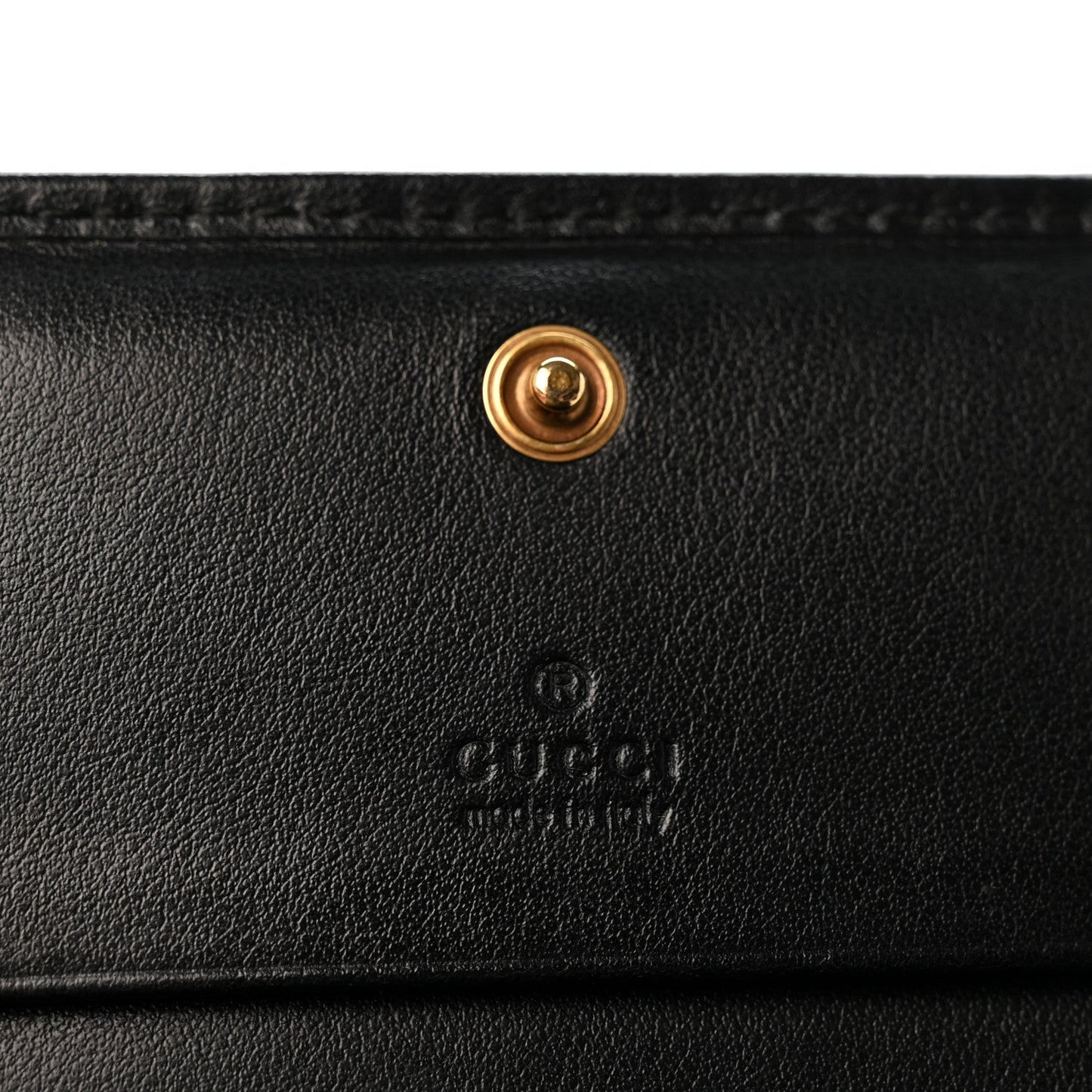 Calfskin Matelasse GG Marmont Card Case Wallet Black