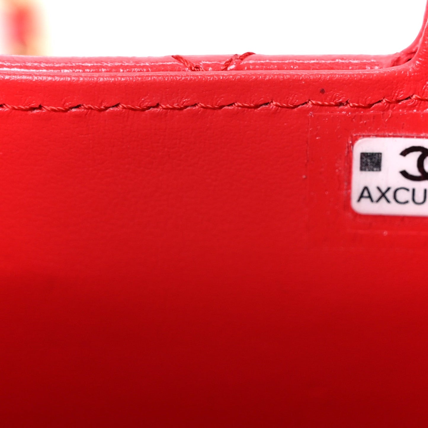 Shiny Aged Calfskin Quilted Mini Nano Kelly Shopper Red