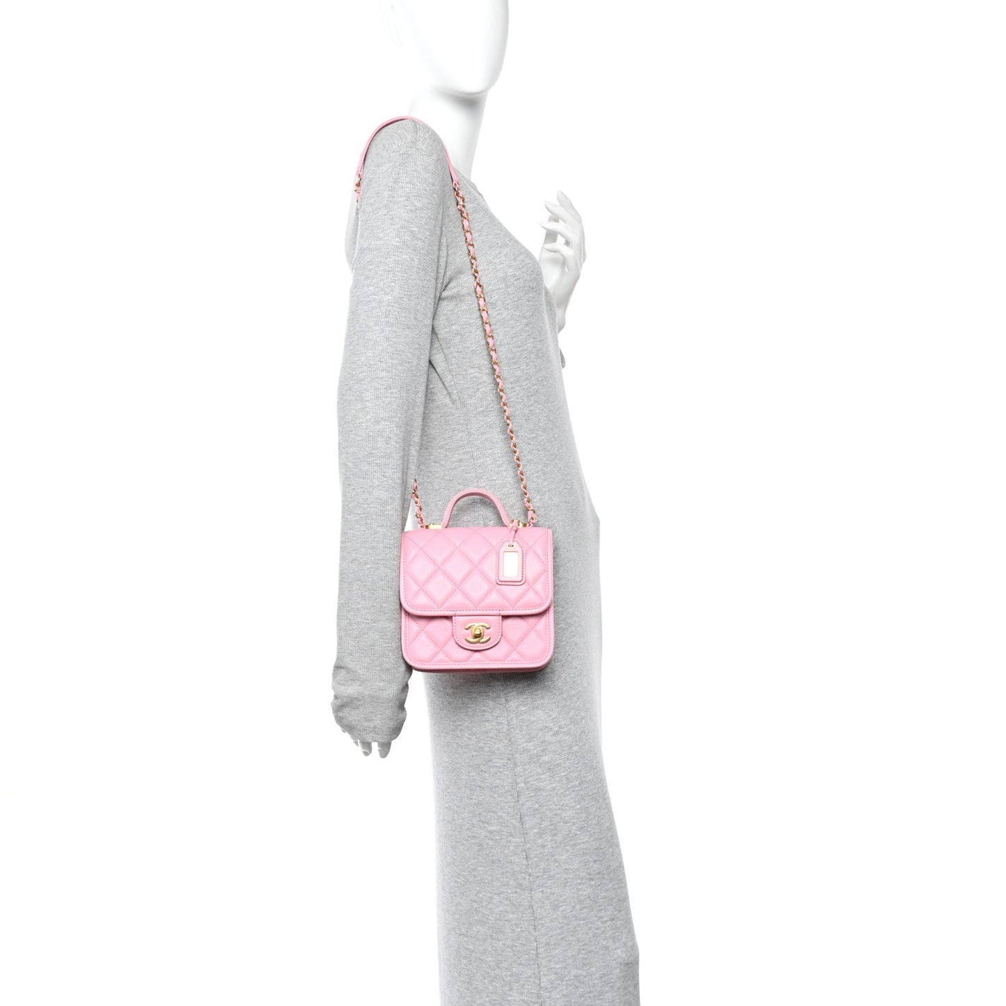 Caviar School Memory Mini Top Handle Flap Light Pink