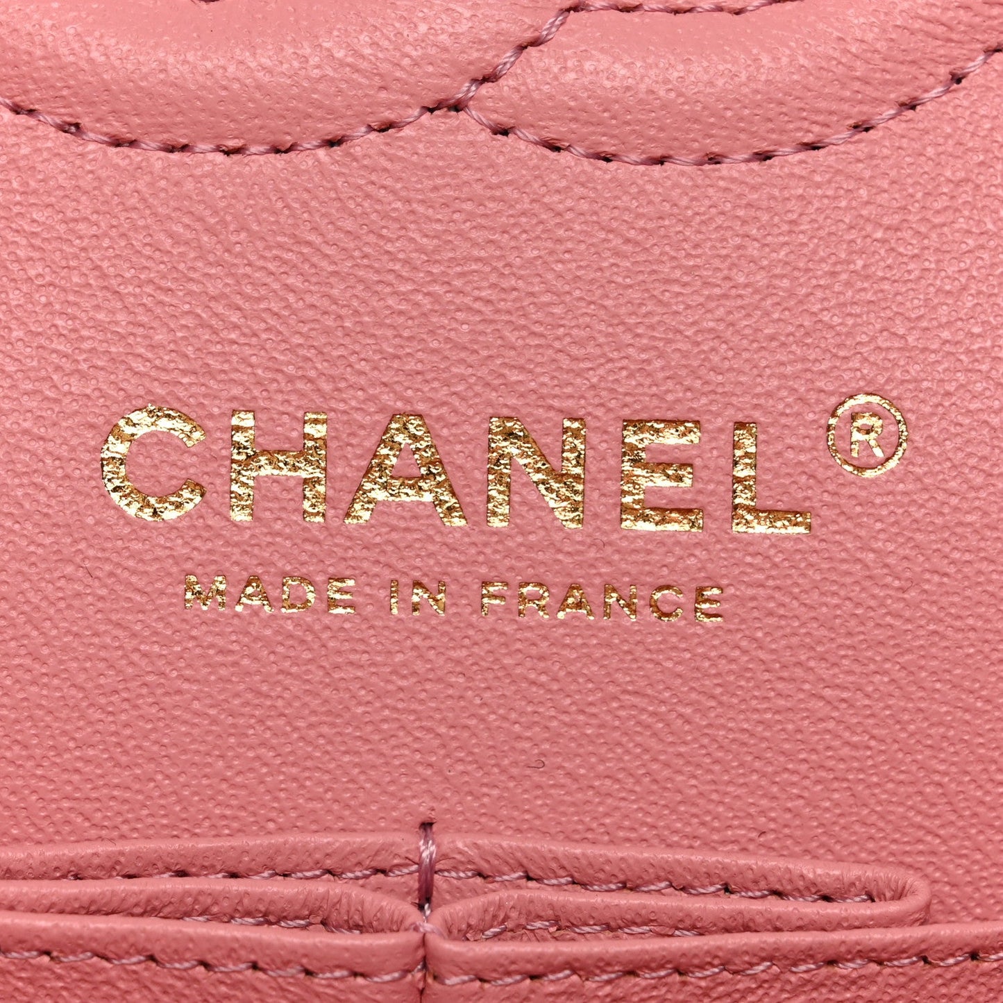 Caviar Chevron Quilted Small Double Flap Pink