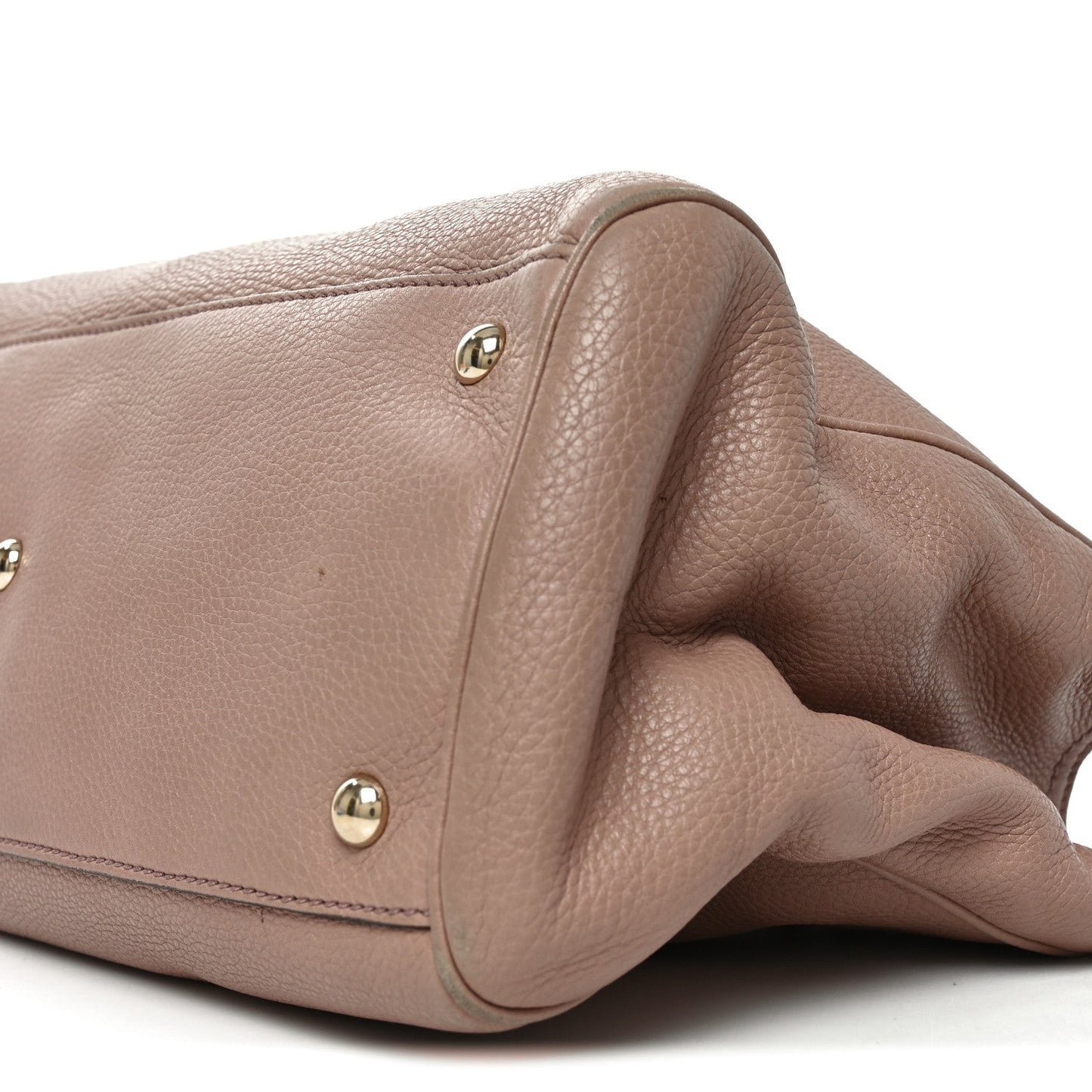 Pebbled Calfskin Medium Bamboo Shopper Tote Dark Cipria