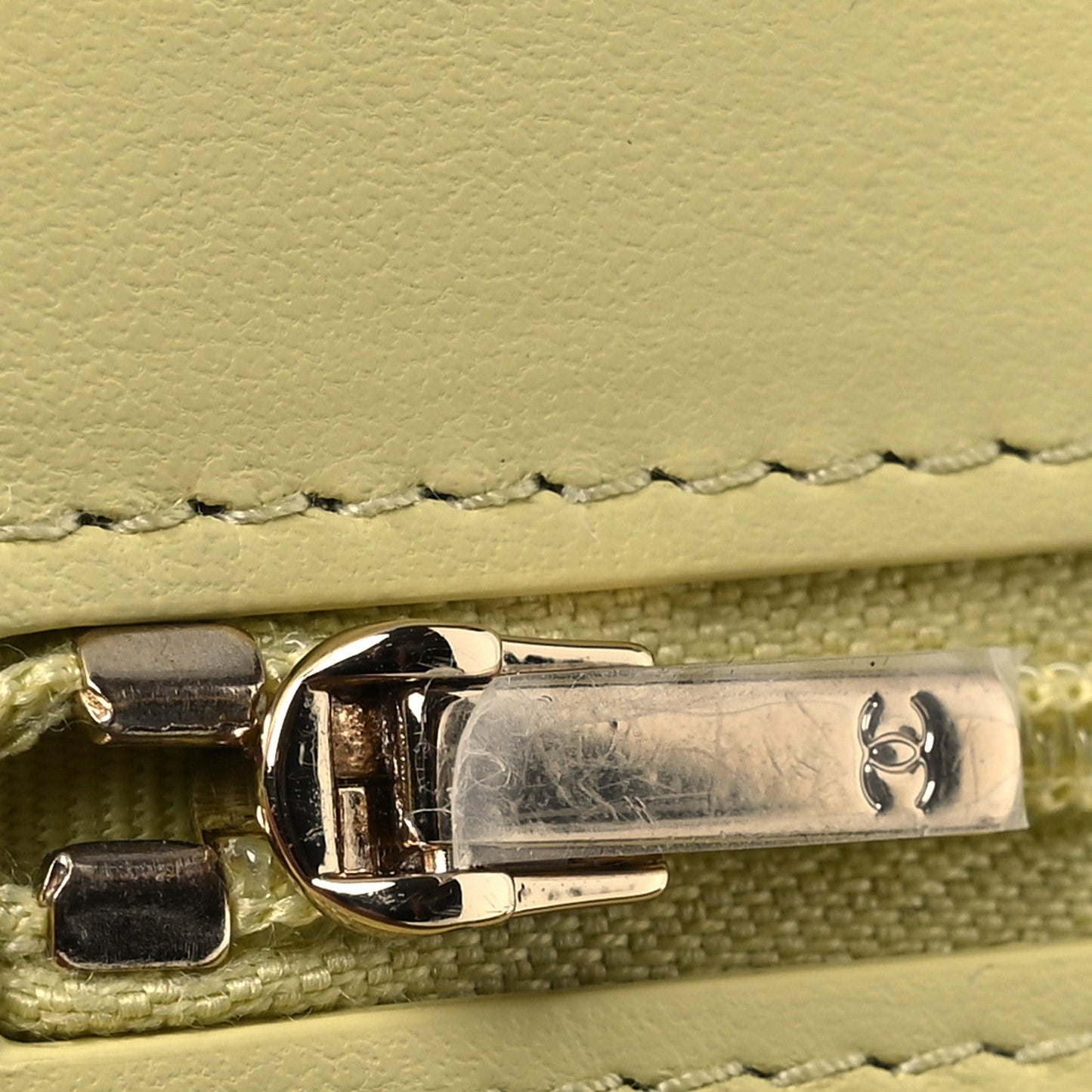Calfskin Quilted Perfect Fit Wallet On Chain WOC Yellow
