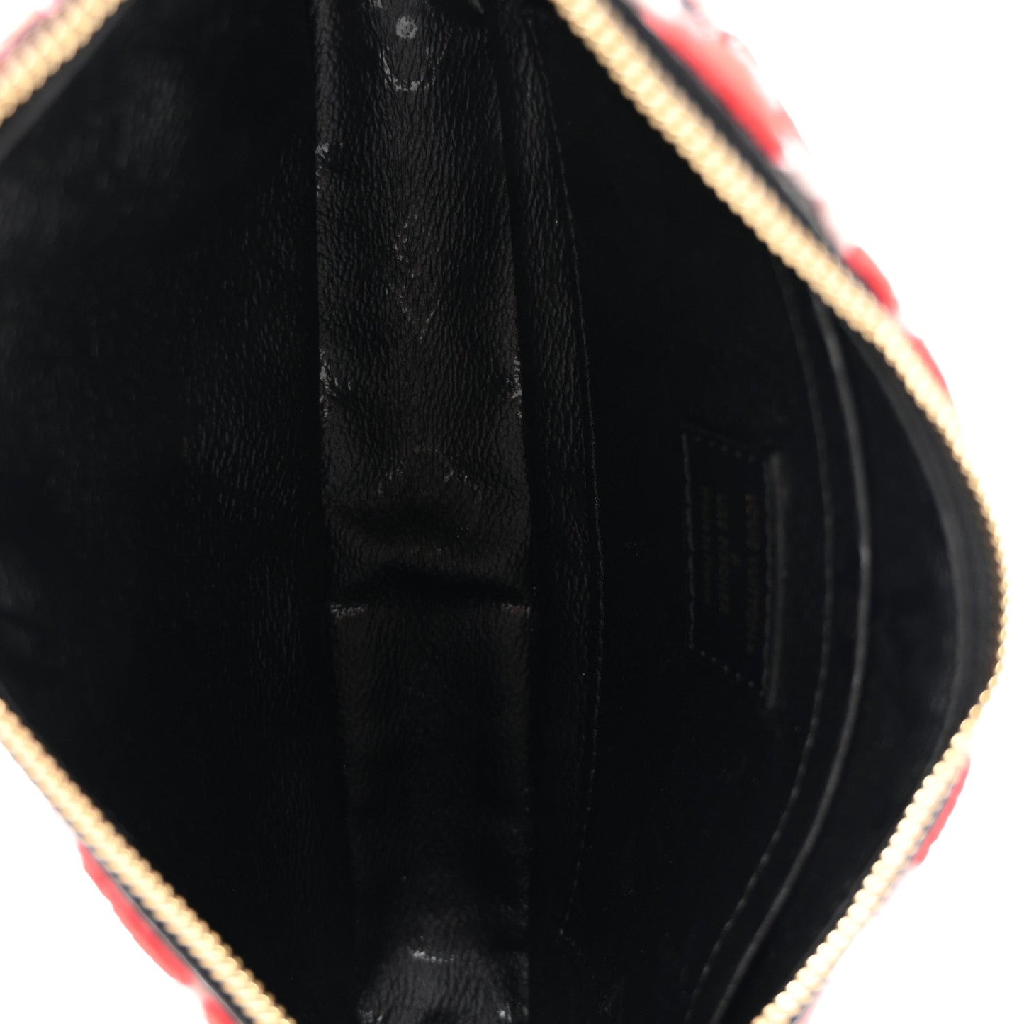 X UF Tufted Monogram Pochette Accessories Black Red