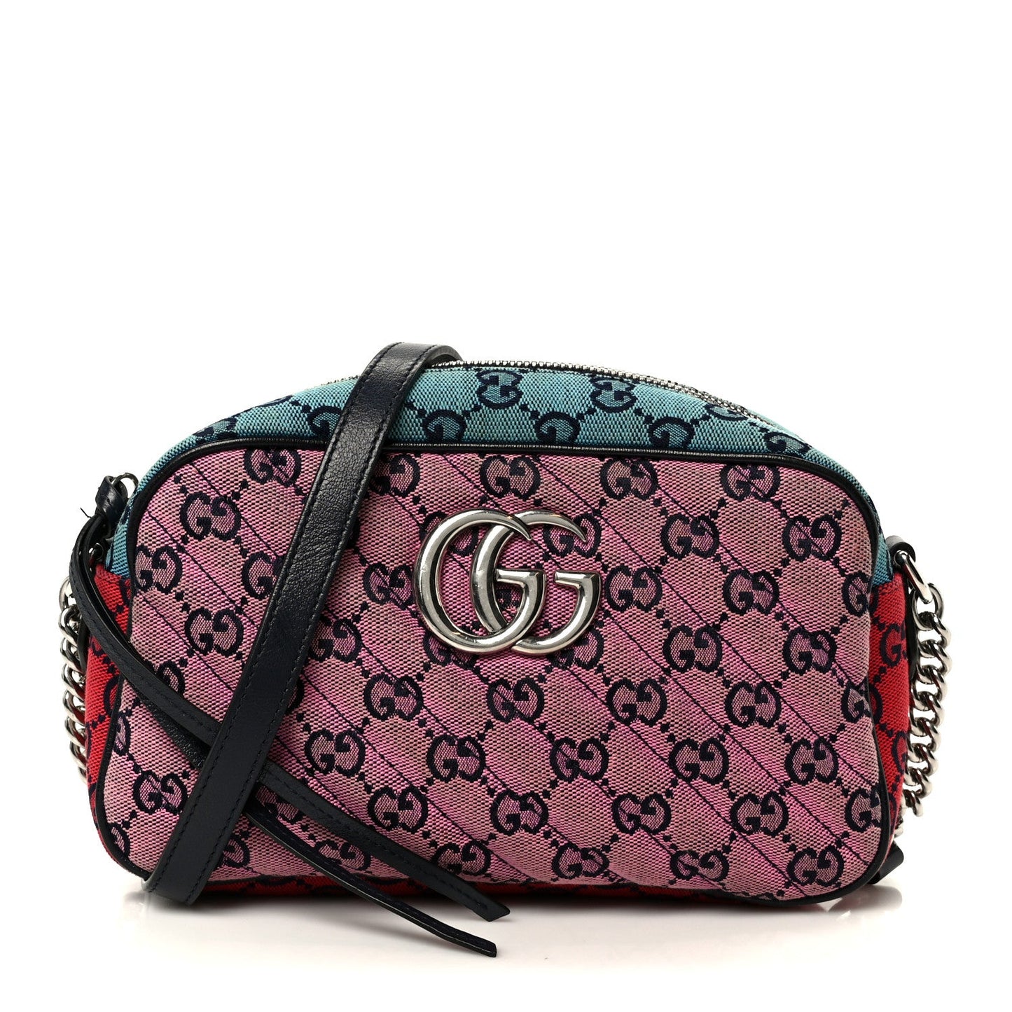 Monogram Multicolor Matelasse Diagonal Small GG Marmont Chain Shoulder Bag Pink Blue Green Red Light Blue