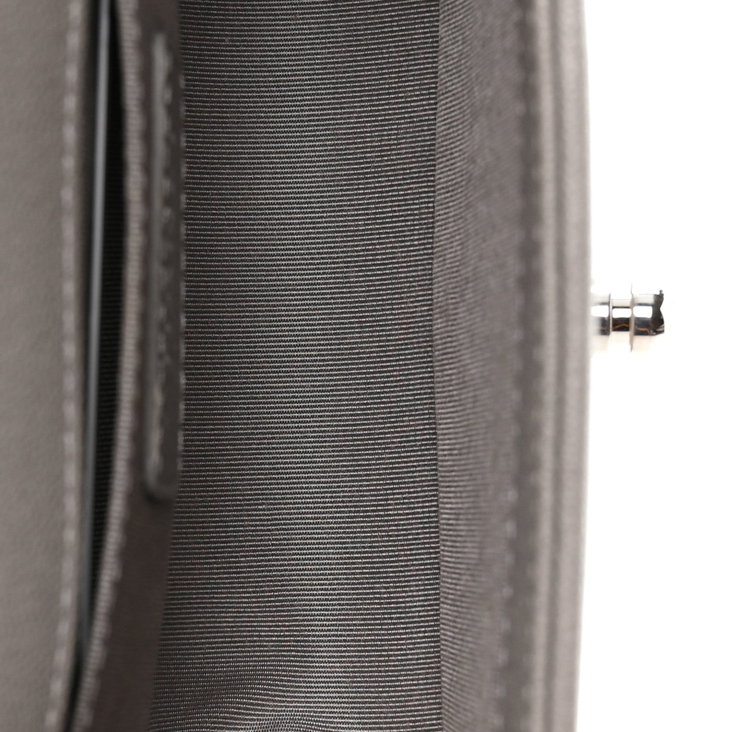 Caviar Quilted Small Boy Flap Grey