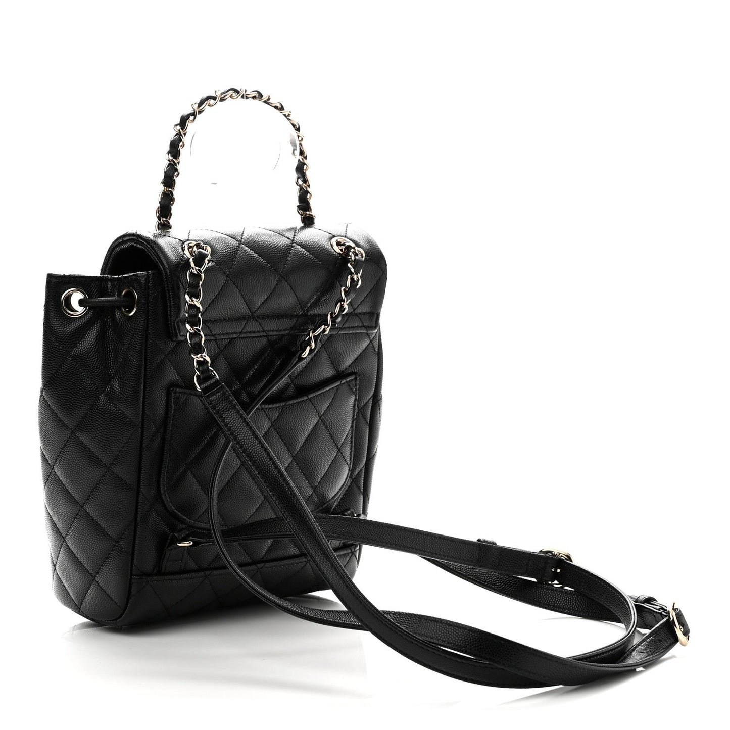 Caviar Quilted Mini Urban Spirit Backpack Black