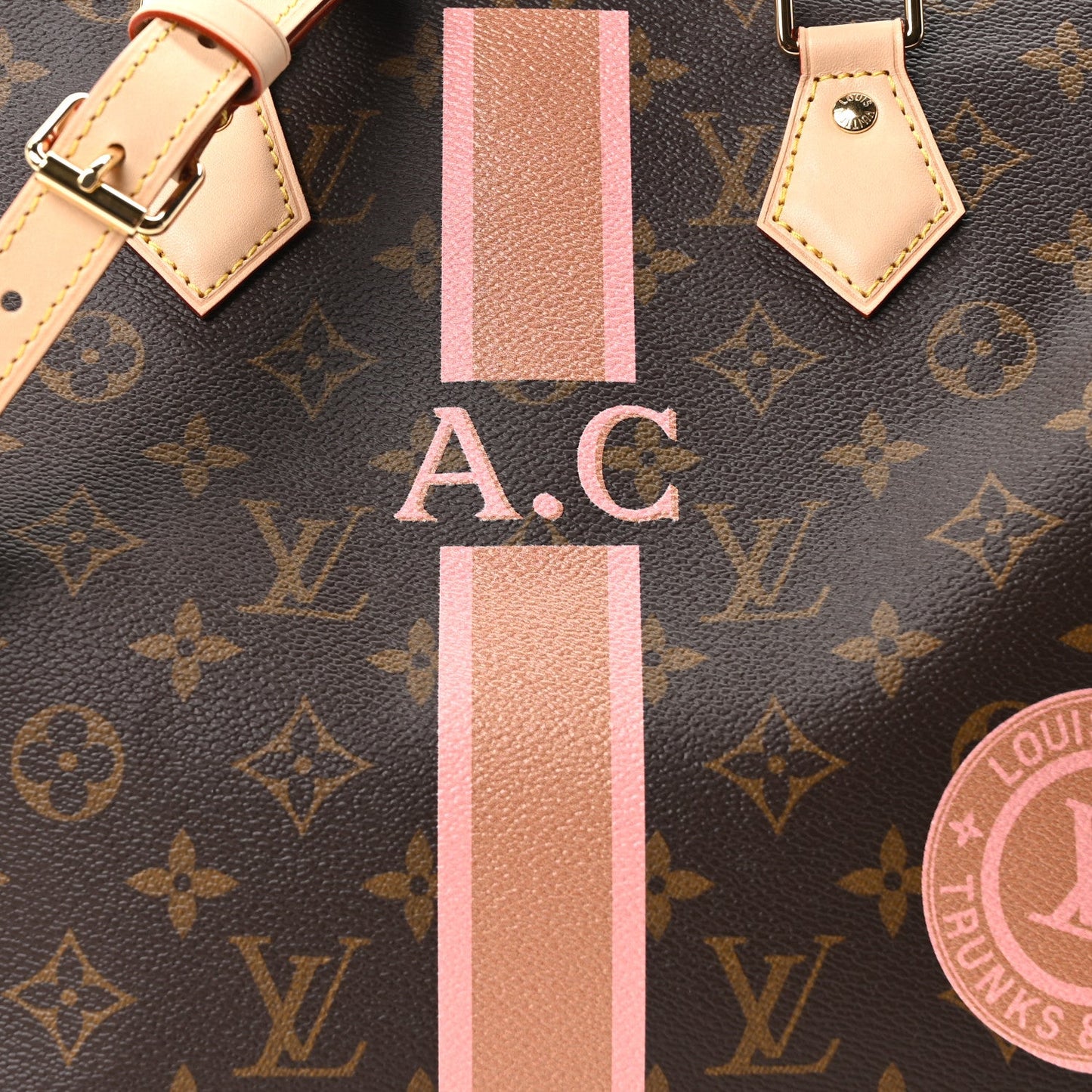 Mon Monogram Speedy Bandouliere 35 Light Pink Camel