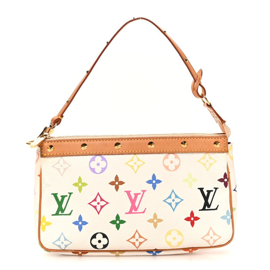 Monogram Multicolor Pochette Accessories White