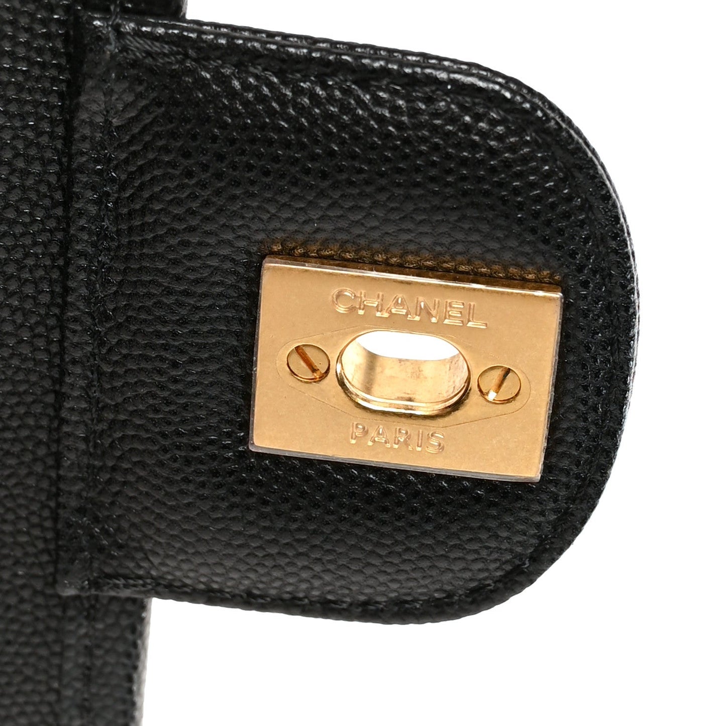 Caviar Quilted School Memory Small Top Handle Flap Black