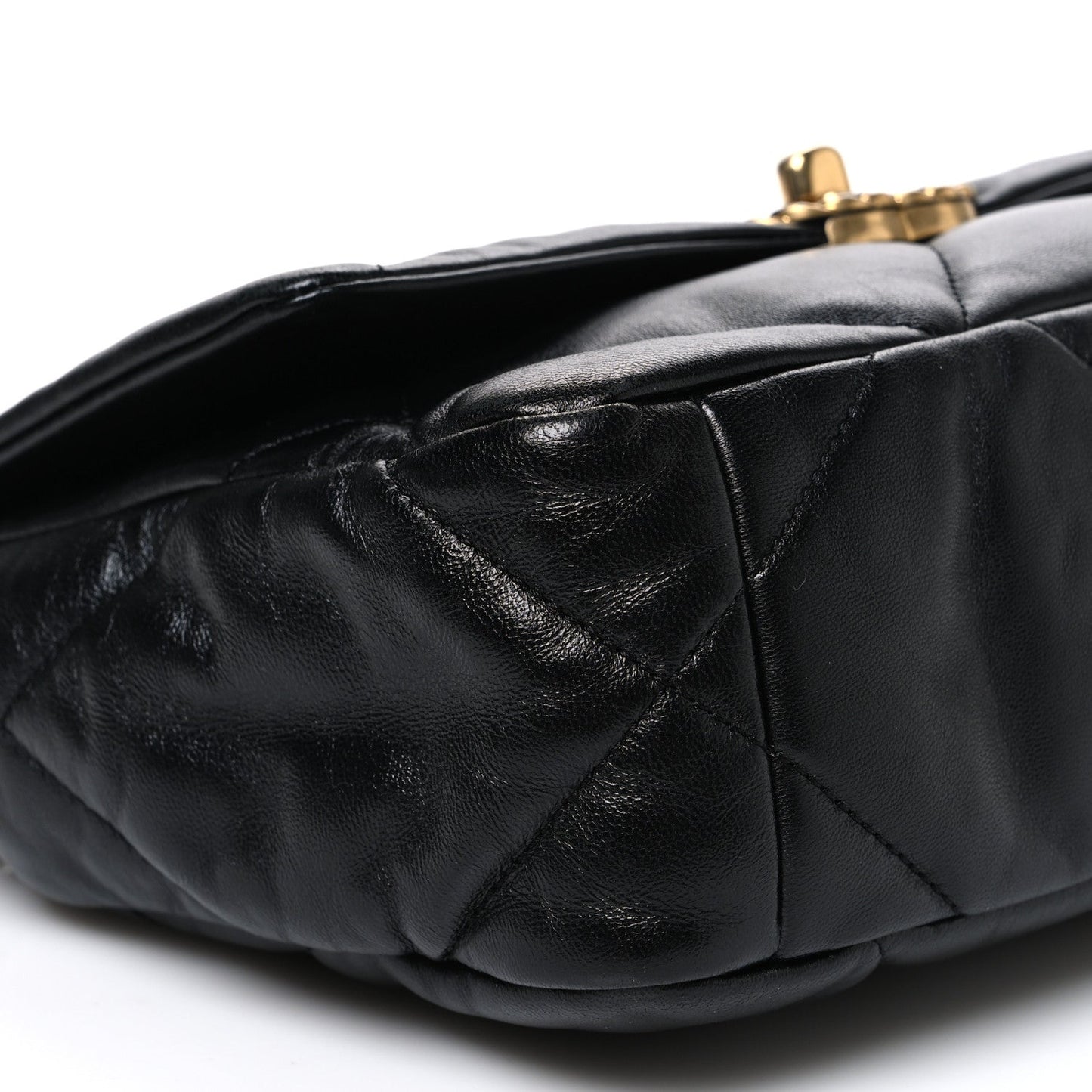 Lambskin Quilted Medium Chanel 19 Flap Black