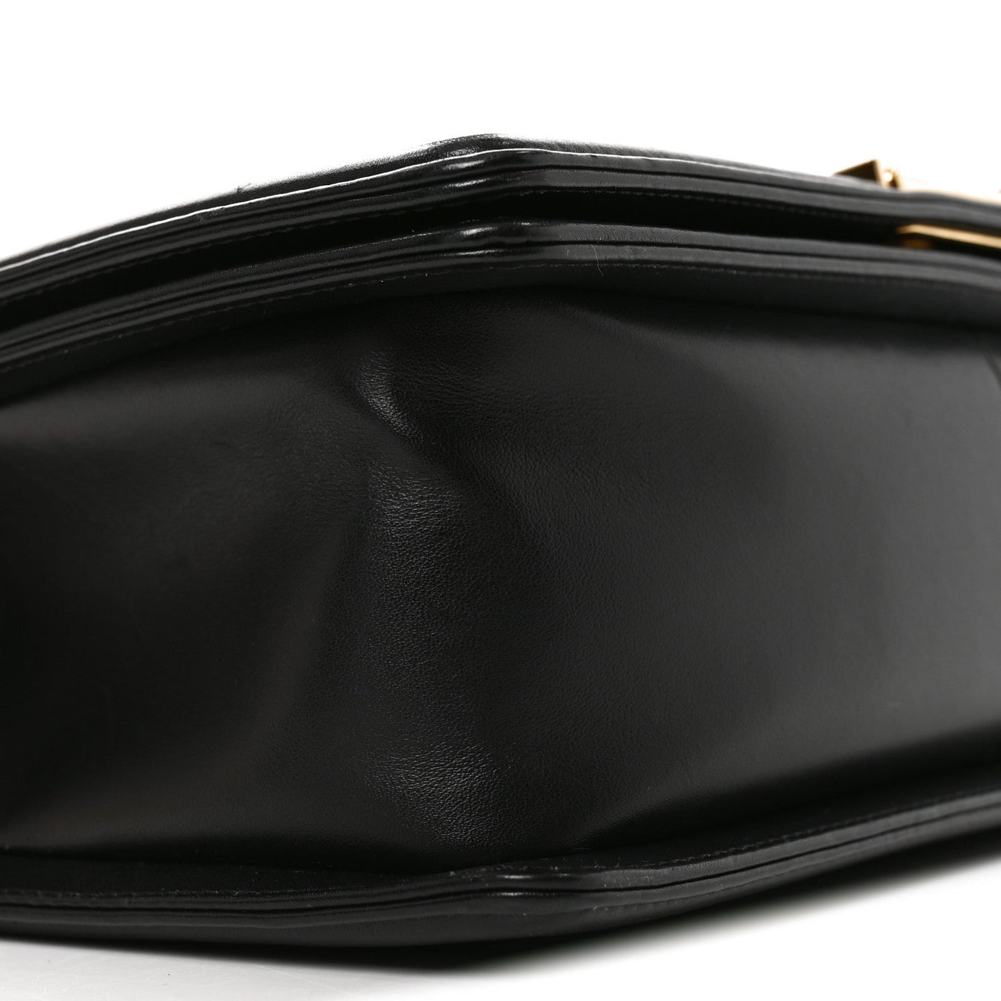 Lambskin Chevron Quilted Medium Boy Flap Black