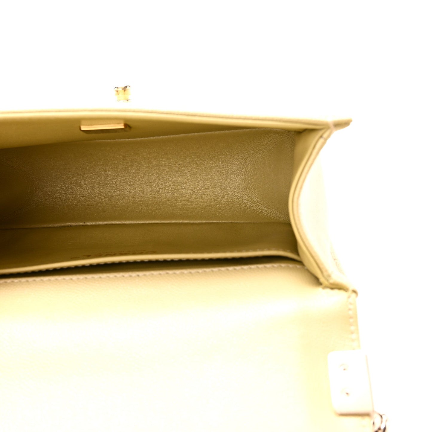 Caviar Quilted Small Boy Flap Beige