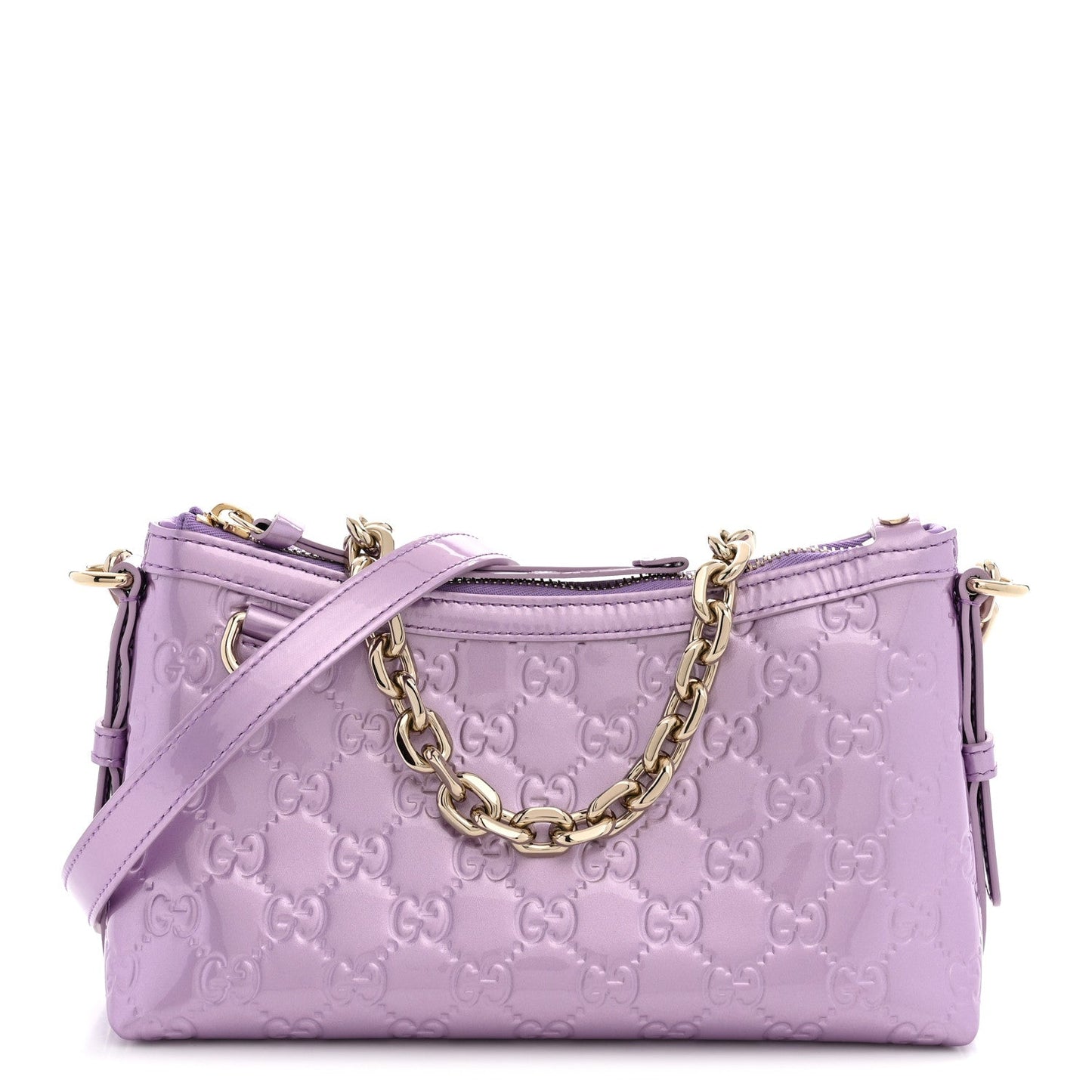 Shine Guccissima Emblem Small Shoulder Bag Lilac Haz