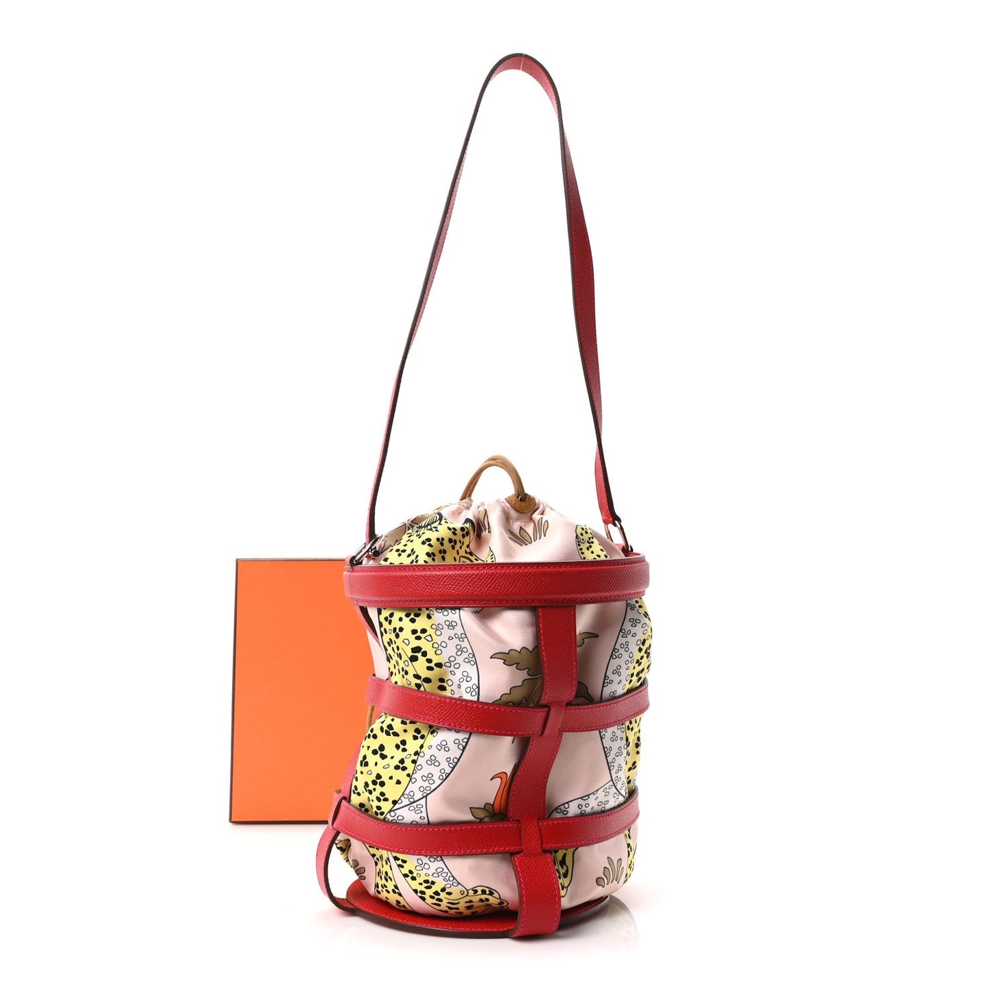 Epsom Silk Les Leopards Musardine Bag Rouge Casaque