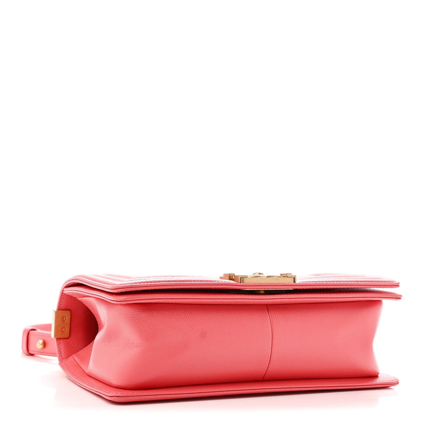 Caviar Quilted Medium Boy Flap Coral