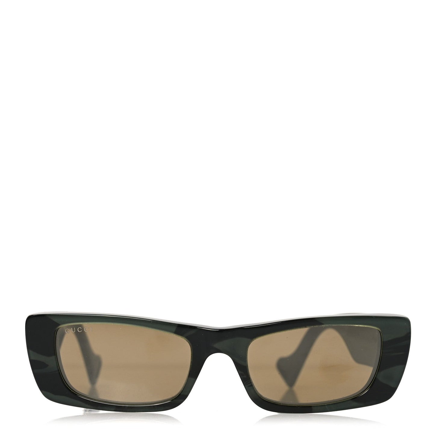 Acetate Rectangular GG0516S Sunglasses Green Bronze