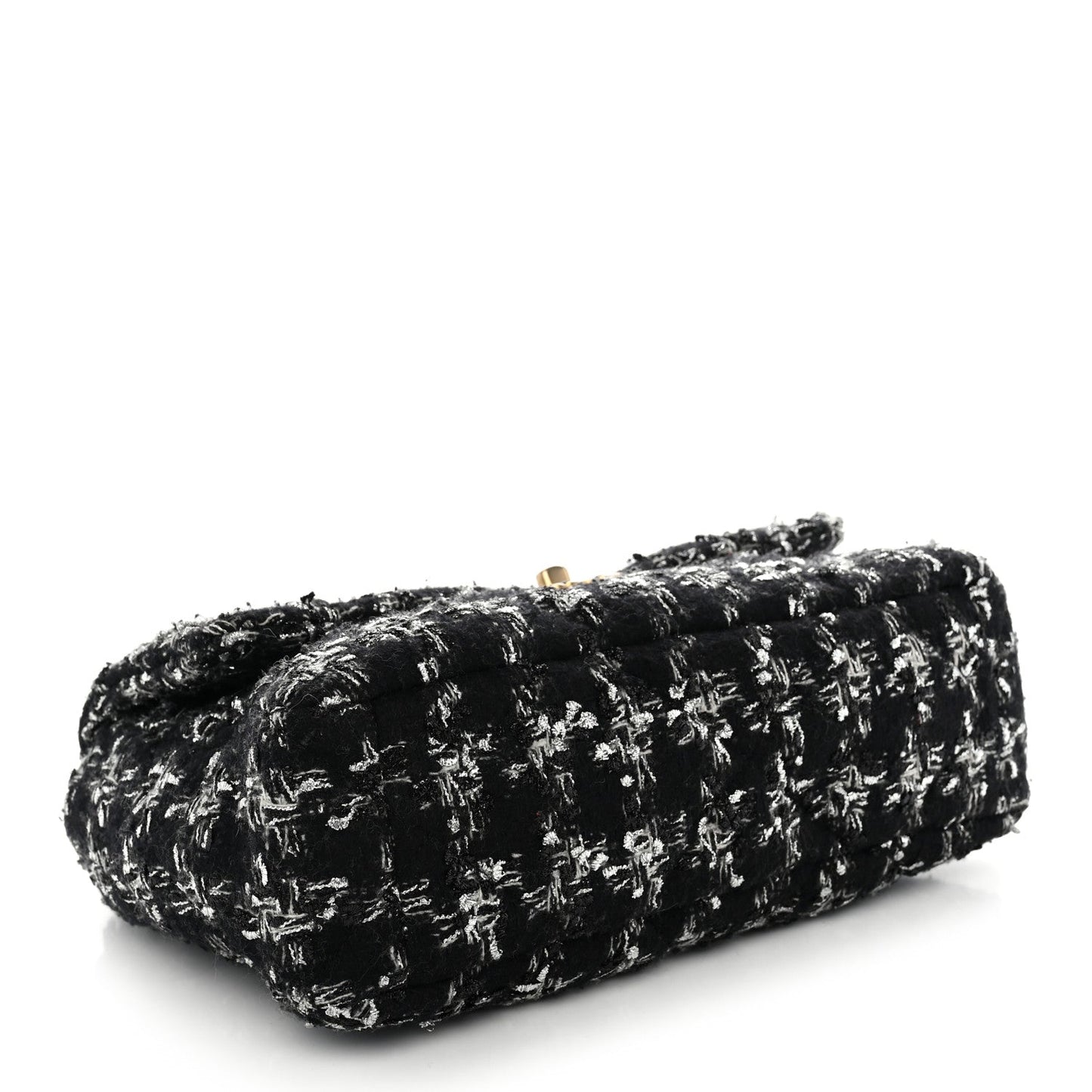 Tweed Quilted Large Chanel 19 Flap Black Silver Ecru