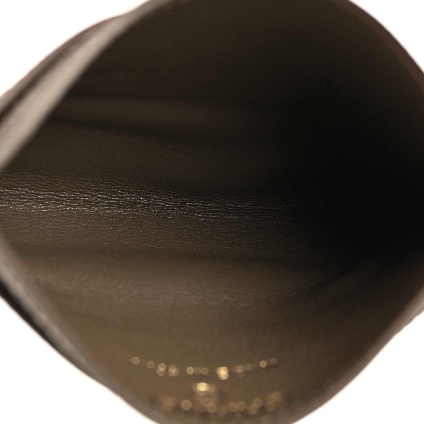 Calfskin Lizard Embossed Card Holder Dark Khaki